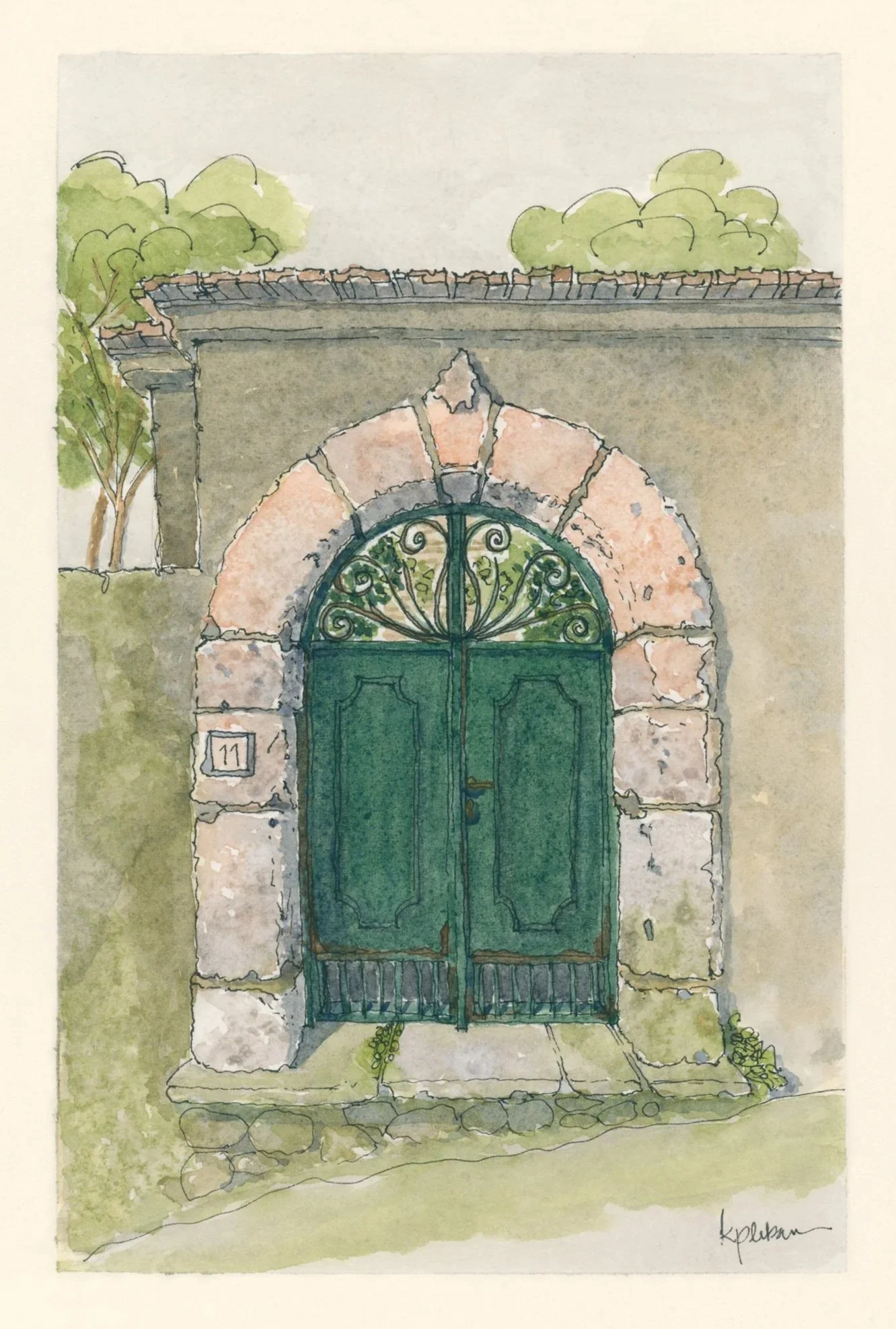 Amalfi Coast Door X
Massa Lubrense, Italy
Ink & watercolor on paper, 2024