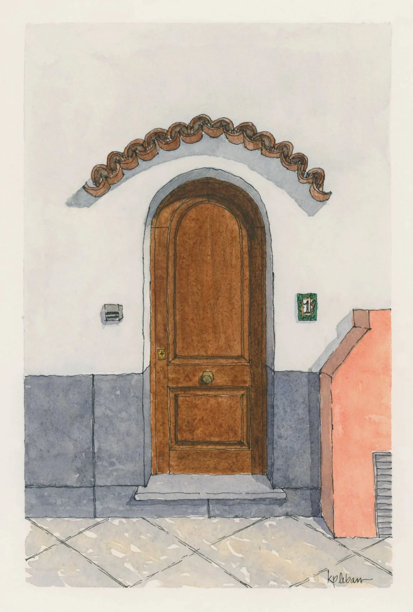 Amalfi Coast Door XII
Positano, Italy
Ink & watercolor on paper, 2024