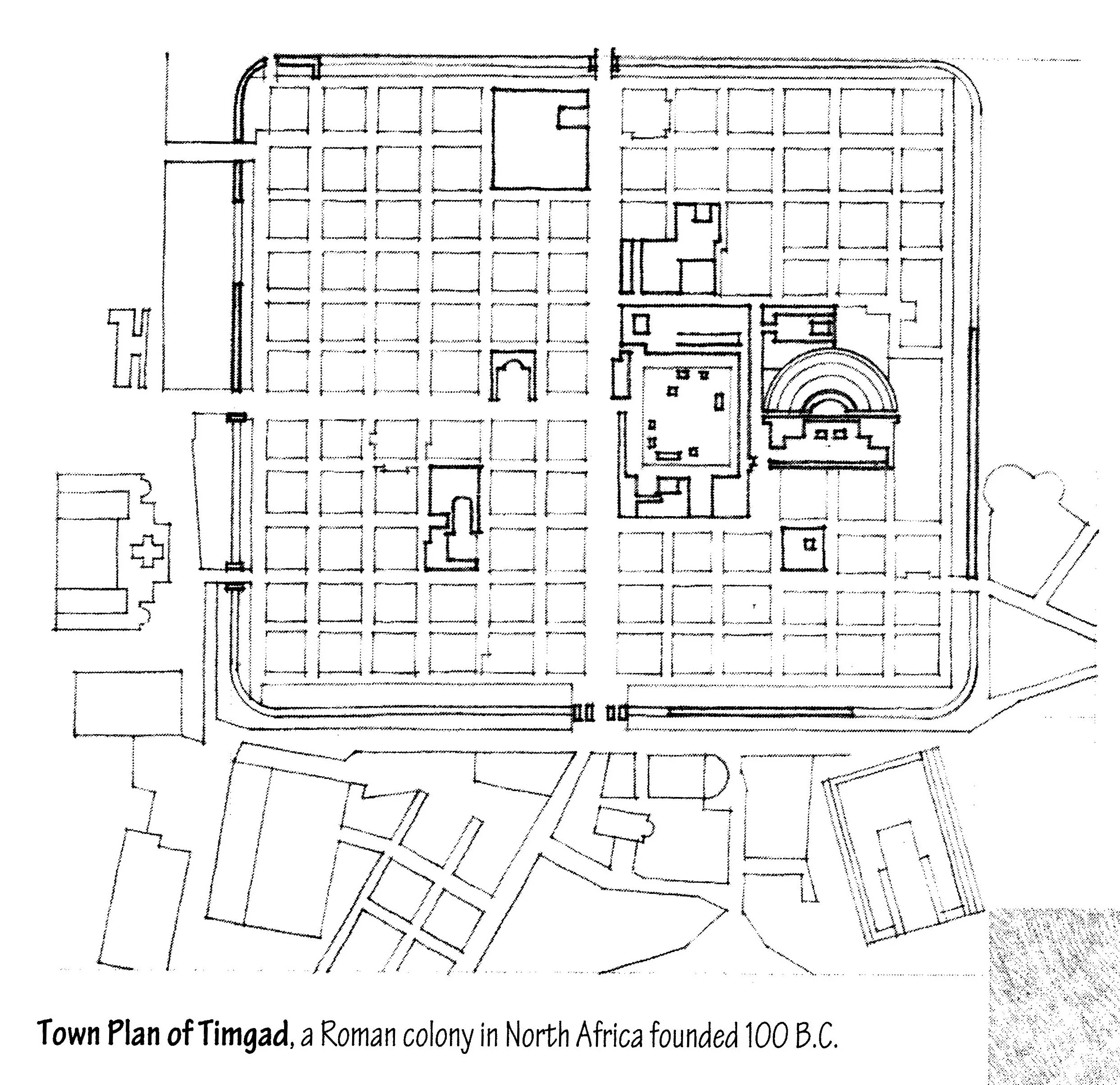 Plan of Timgad, 1000 B.C.
Ching: Form, Space and Order