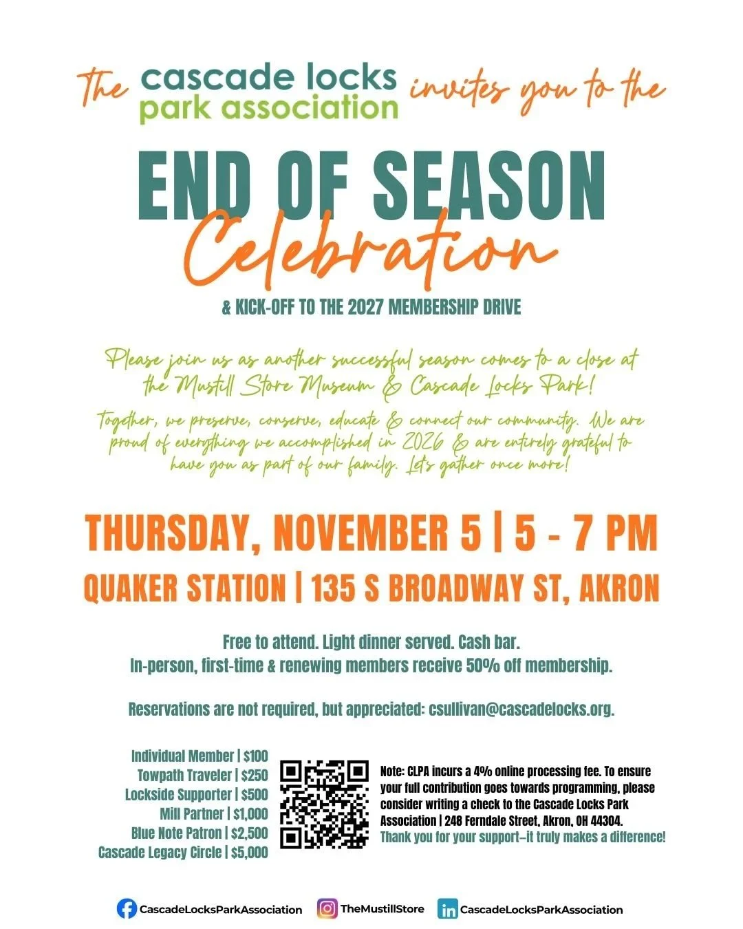 End of Season Celebration &amp; Fundraiser