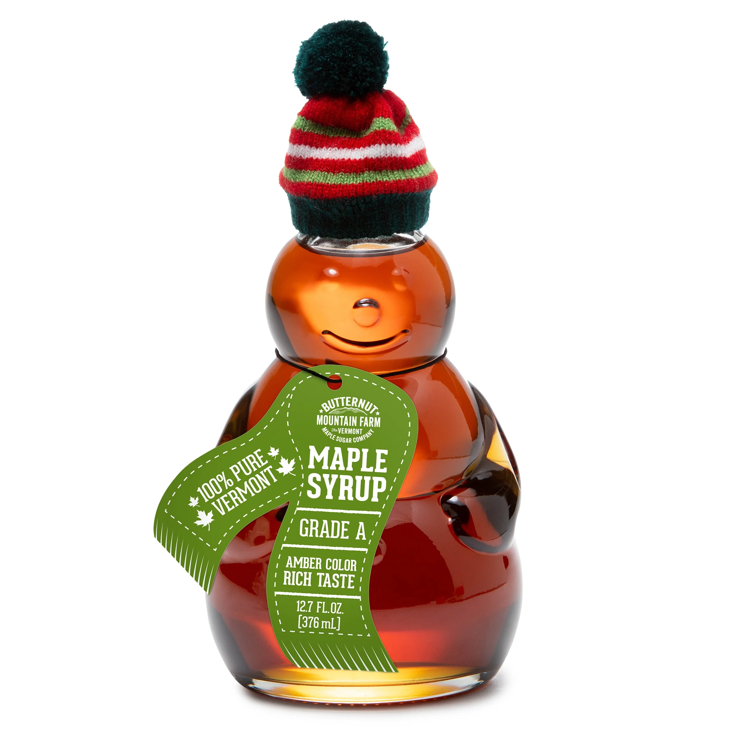 12.7 fl. oz. | Snowman Glass Bottle