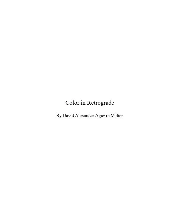 Color in Retrograde