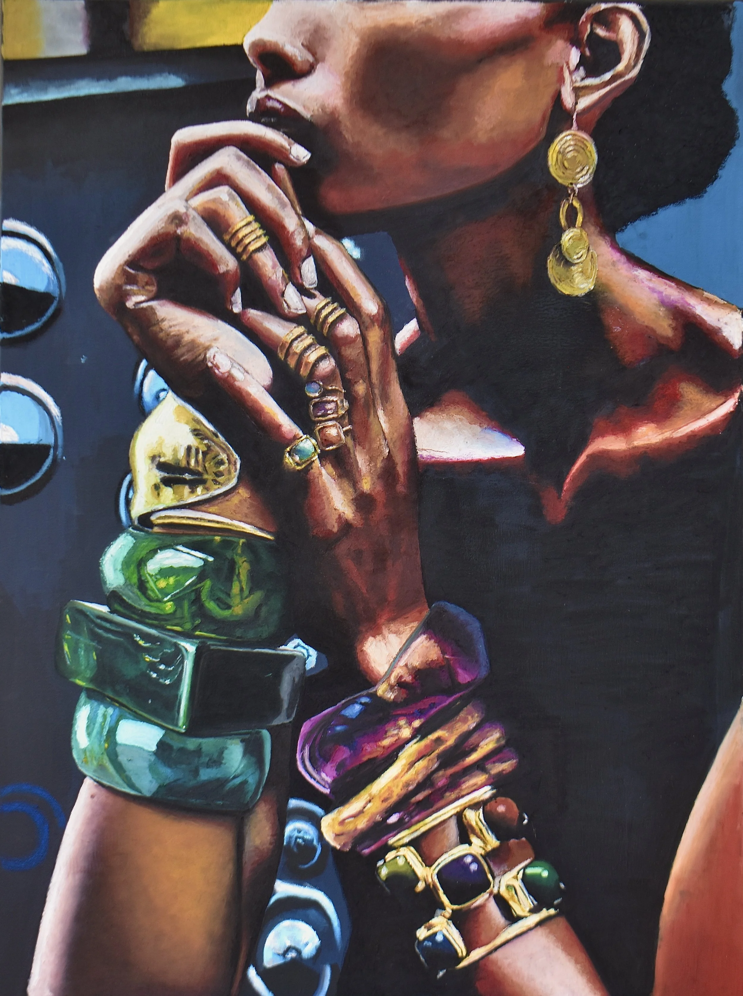 "infinity's thoughts"
30 x 40 
Oil pastel on canvas 