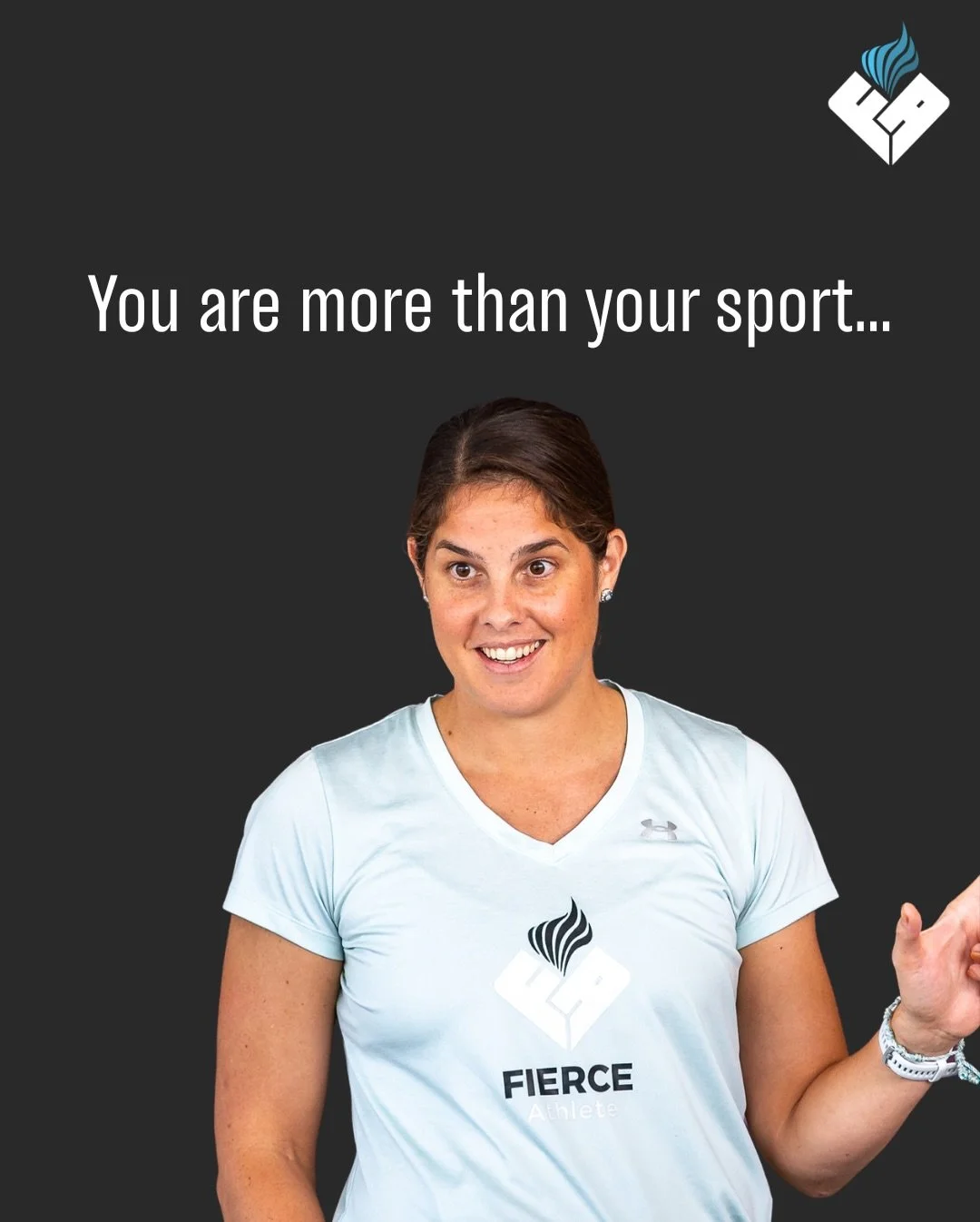 You are more than your sport! Your identity isn&rsquo;t found in your athletic abilities or your performance, it comes from being a daughter of God! Carry that truth into this week! 🤍🙏🏼 #fierce #fierceathlete