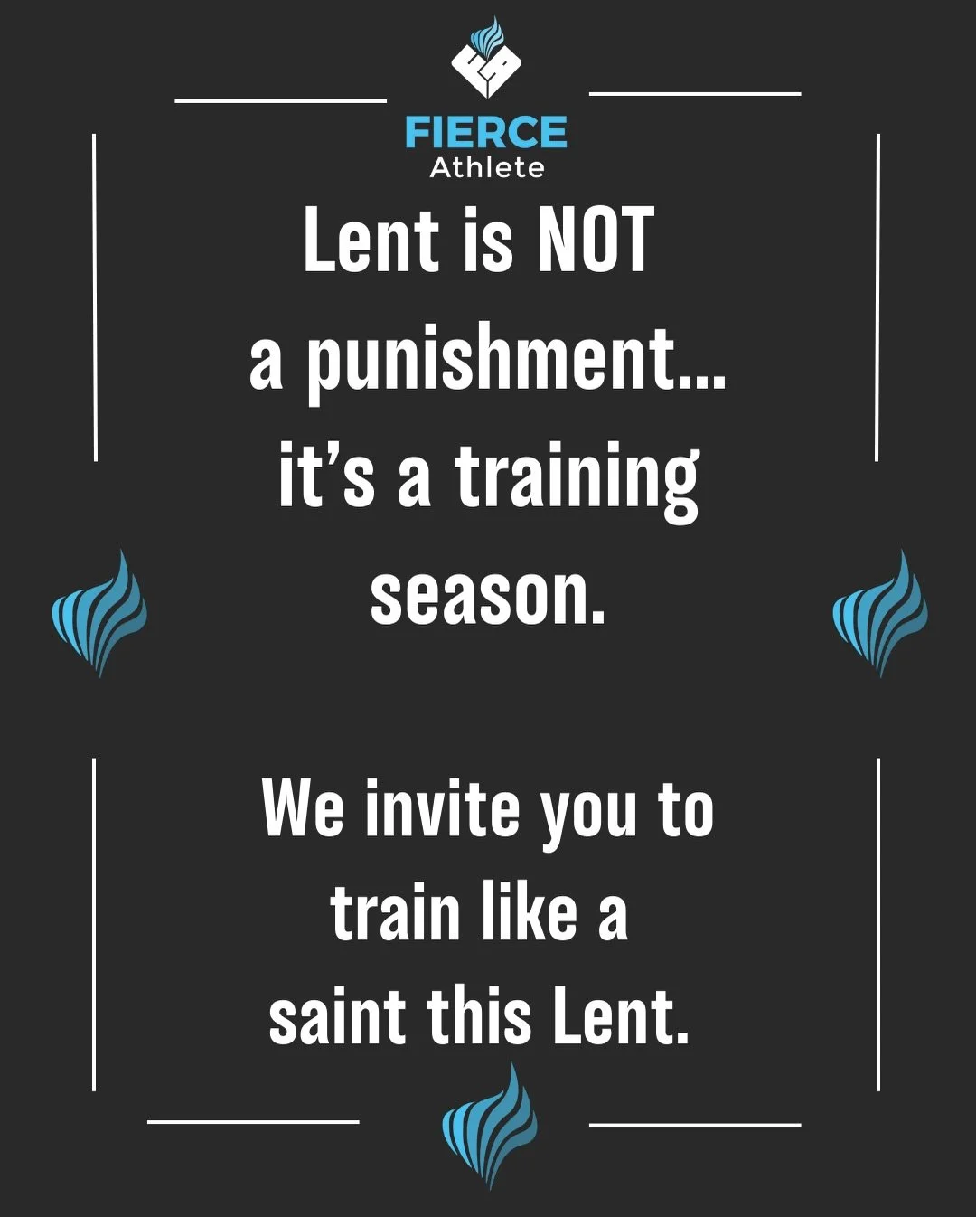 Lent is right around the corner, and we invite you to train your soul, just as you train your body! 🙏🏼 What saint can you strive to imitate this season? #fierce #fierceathlete