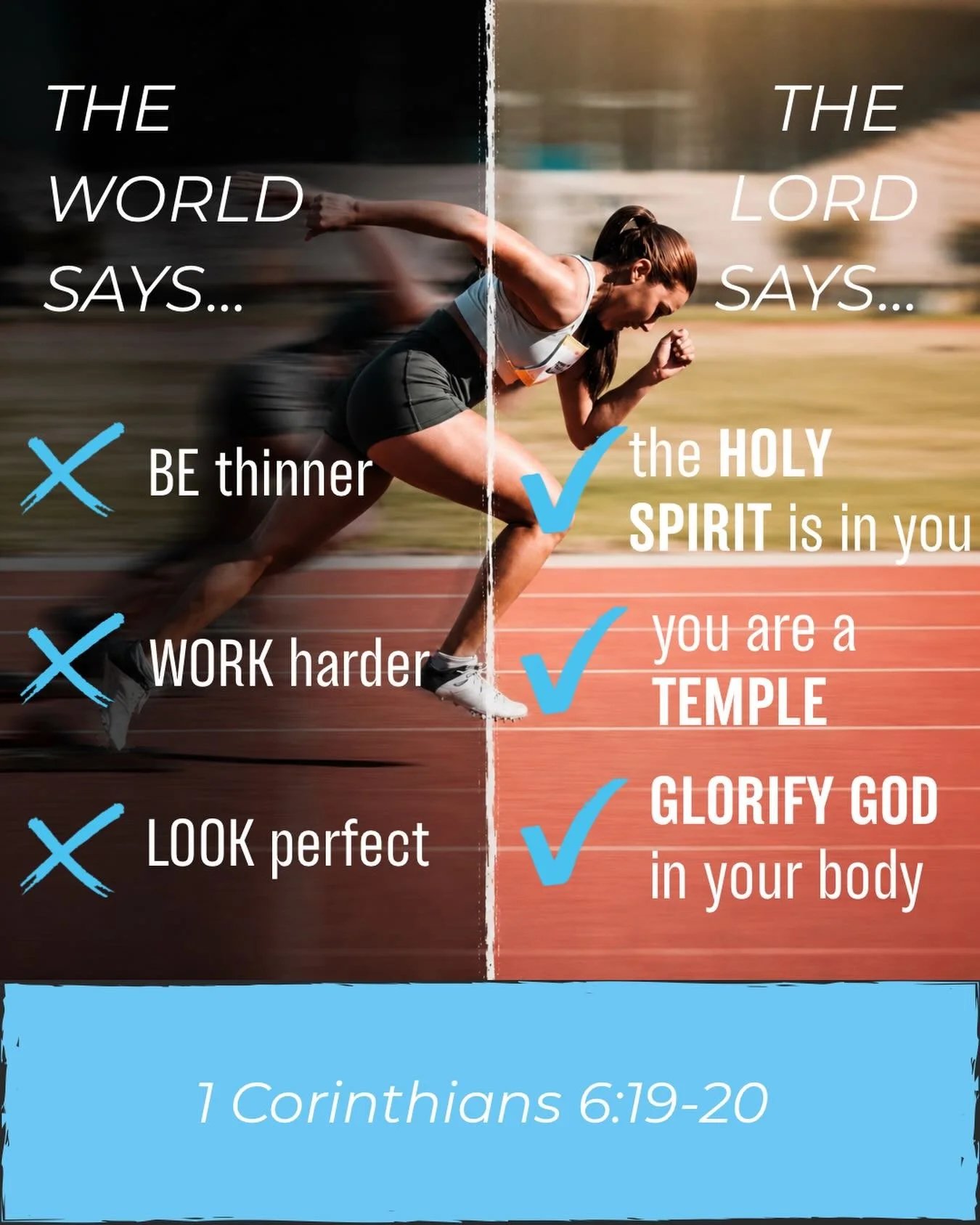 The world tells us to change our bodies. The Lord reminds us why He gave them to us, and they are GOOD! 🤍