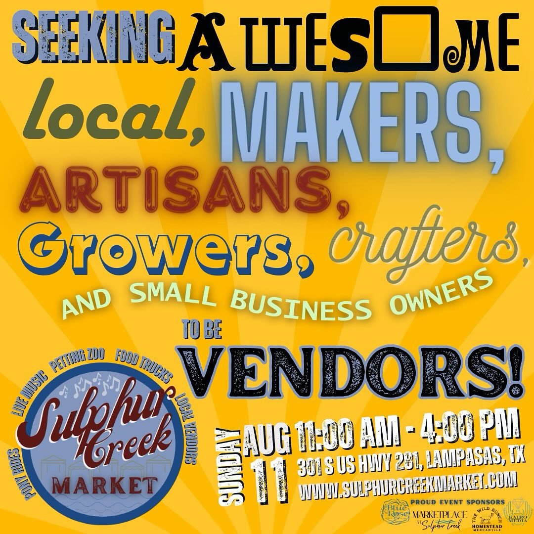 Our beloved Sulphur Creek Markets are returning this August! Join us on the 11th for a celebration of all things local. Discover unique crafts, delicious treats, and support our local vendors. It&rsquo;s a perfect day out for the whole family&mdash;d