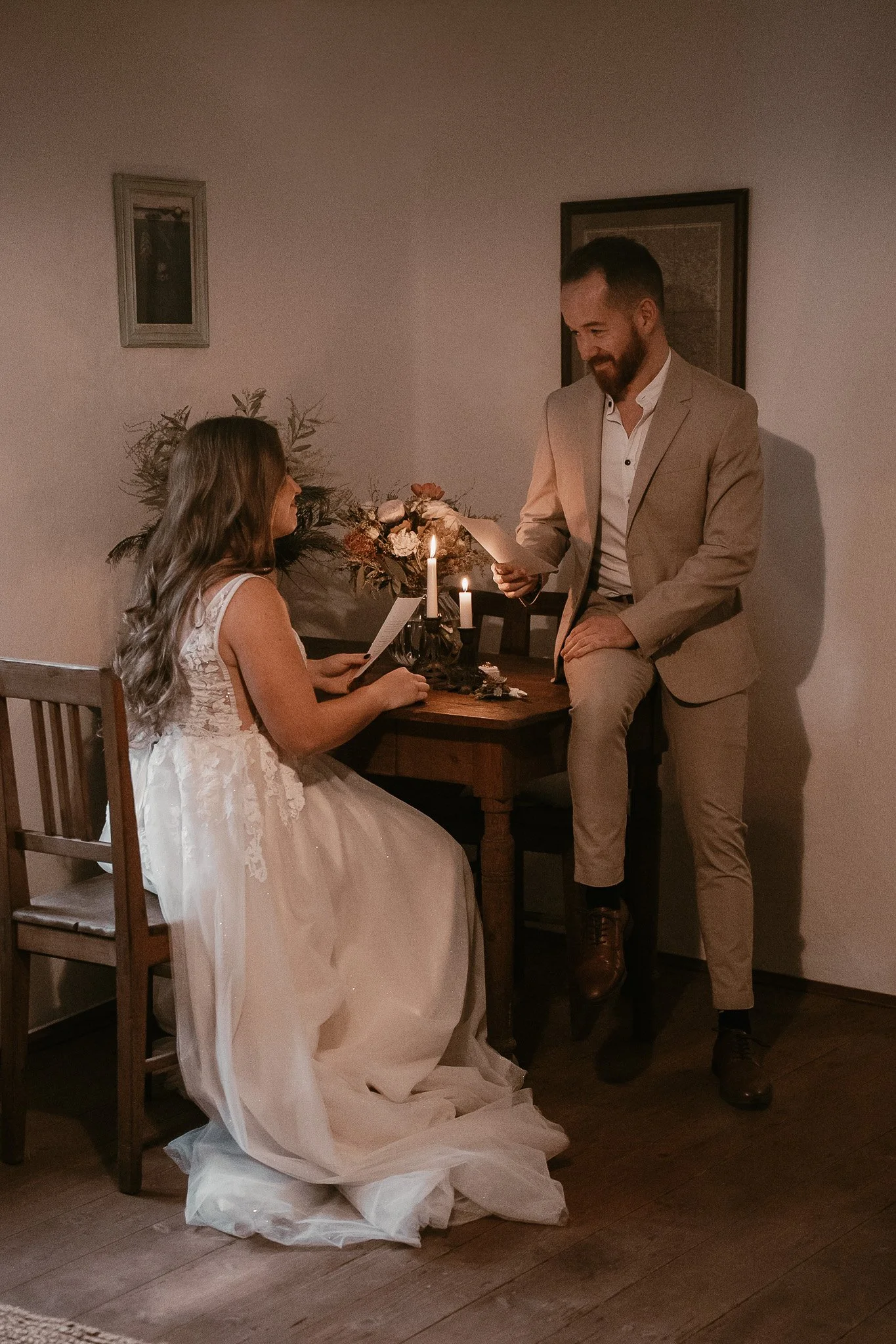Elopement photography at Czech solitude. Vintage style