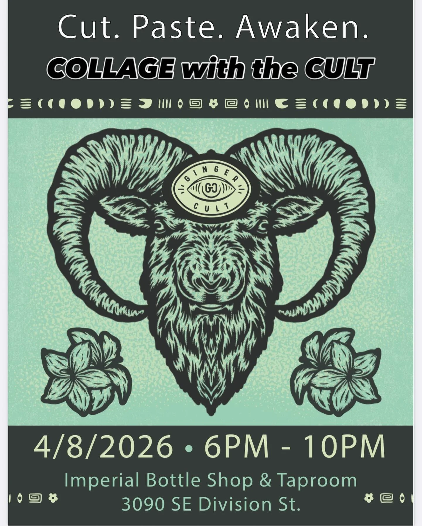 Enter. Cut. Create.
Collage Night returns.

Join us next week on WEDNESDAY, 4/8/26 @imperialbottleshop 
We&rsquo;ll bring the materials. You bring the vision.

6&ndash;10PM
Let it happen.