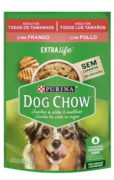 Ração Úmida Dog Chow Cães Adultos Frango 100 g
