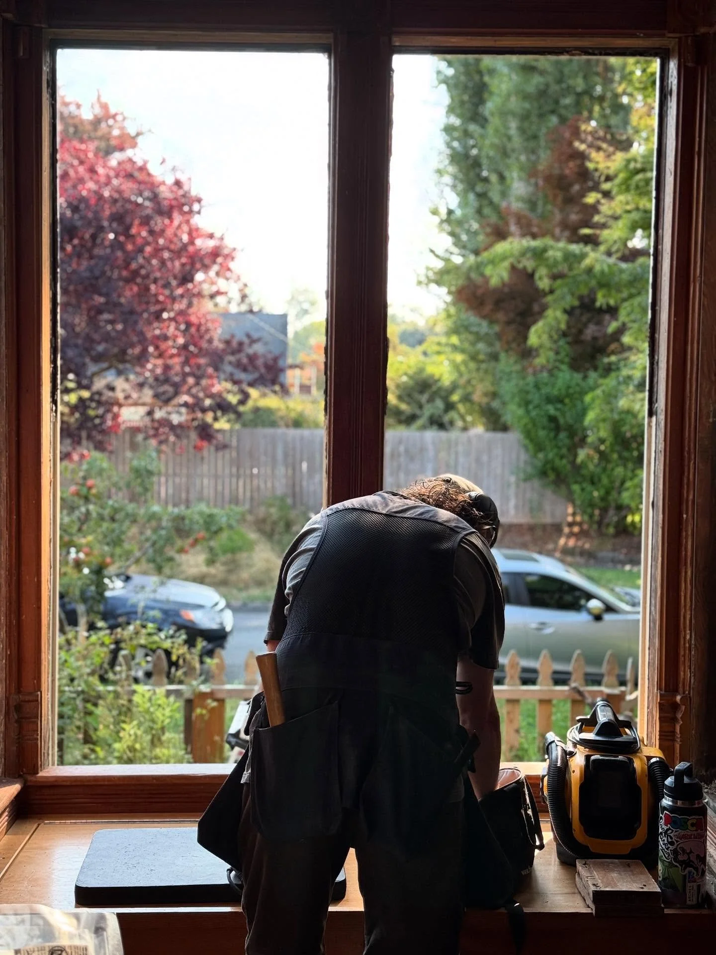 Sneak peek from today&rsquo;s work: our team is giving new life to a classic Craftsman in the Columbia neighborhood with a clean window retrofit. Sometimes the smaller details make the biggest difference&mdash;this one will keep the character while b