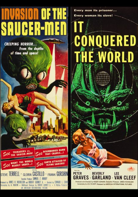 Invasion of the Saucer Men (1956) / It Conquered the World  (1957)