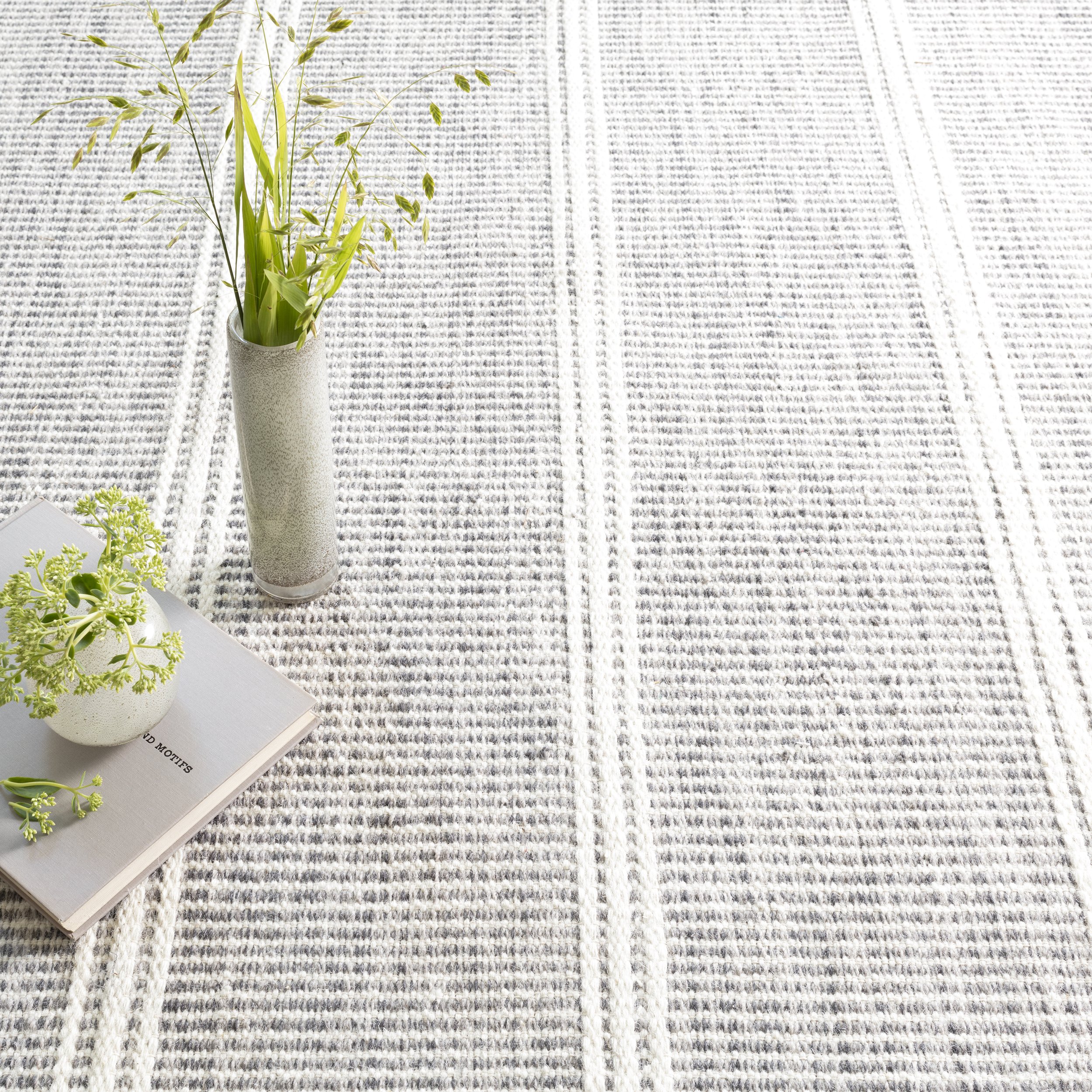 Malta Grey Handwoven Wool Rug