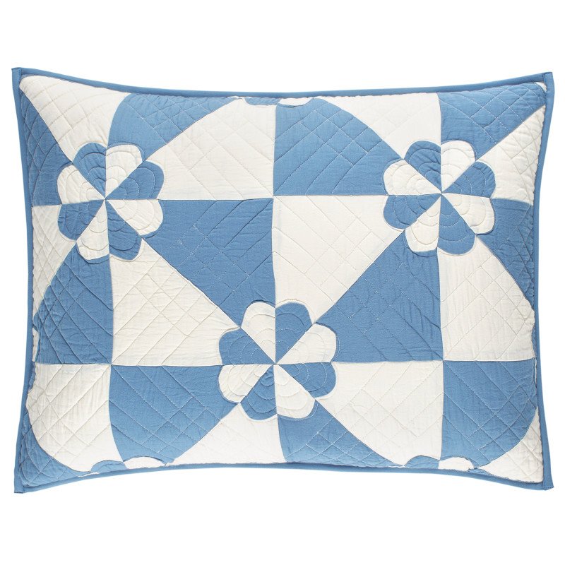 Sunny Side Blue Quilted Sham