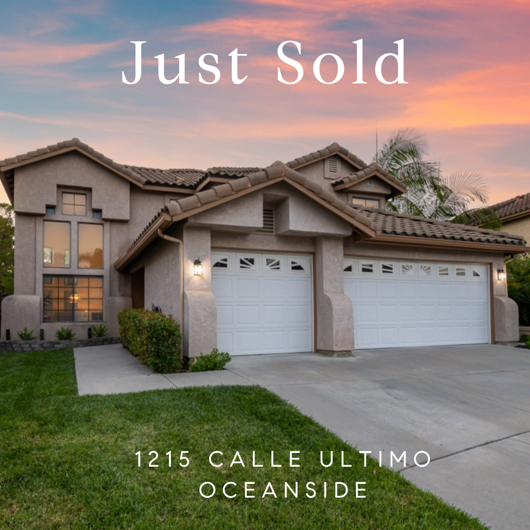 Just Sold! 1215 Calle Ultimo, Oceanside