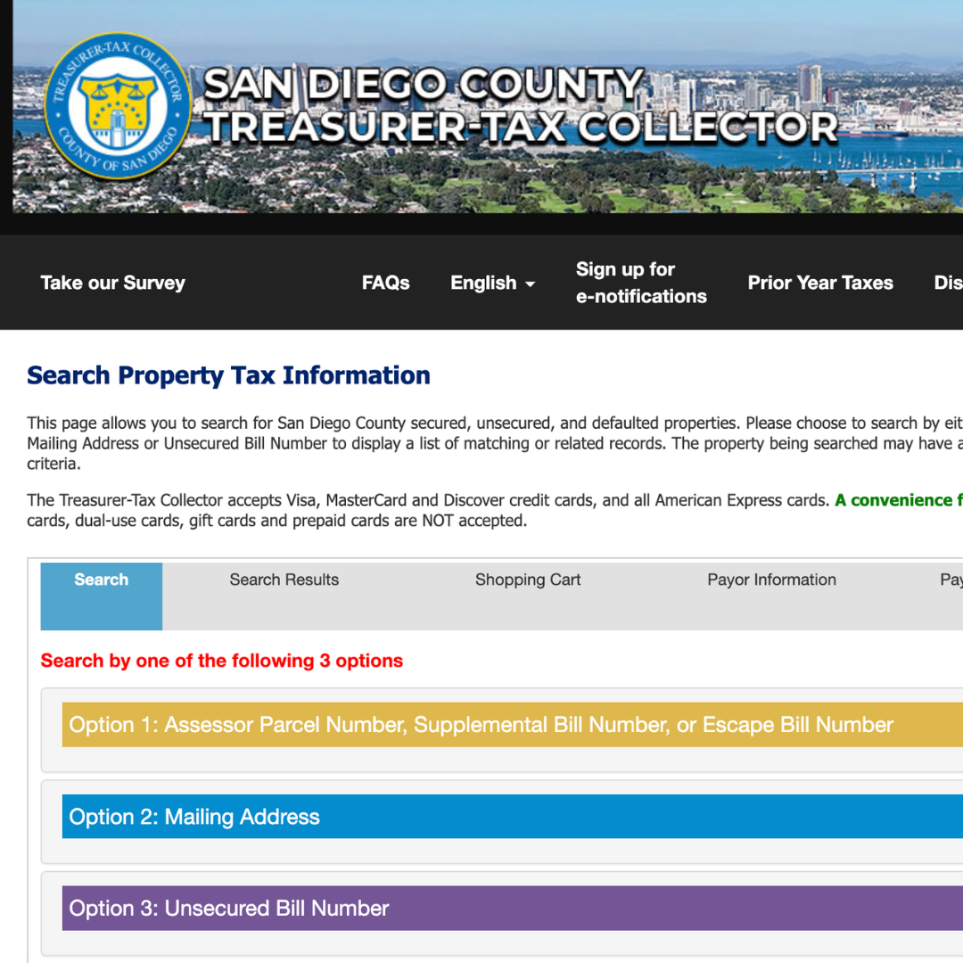 San Diego County Property Taxes