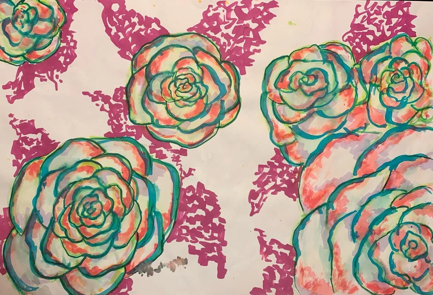 Ornamental Cabbages, watercolor, ink, quick sketch.
#watercolor #quicksketch #ornamentalcabbages #illustration #autumngarden