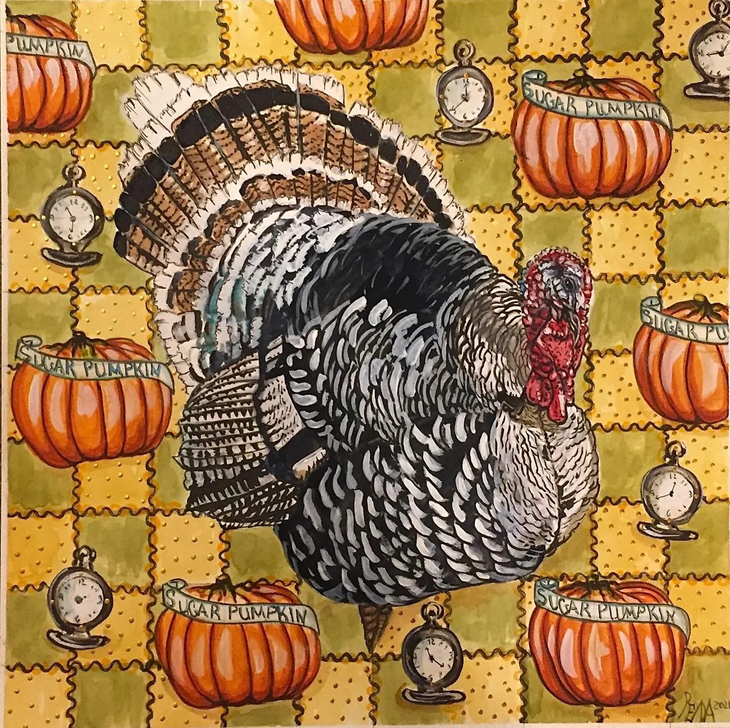 Sugar Pumpkins, watercolor.
#illustration  #turkey #Thanksgiving #watercolor #holidays #sugarpumpkins #pumpkins #time #traditionalart #radareyda #watch  #southjerseyartist