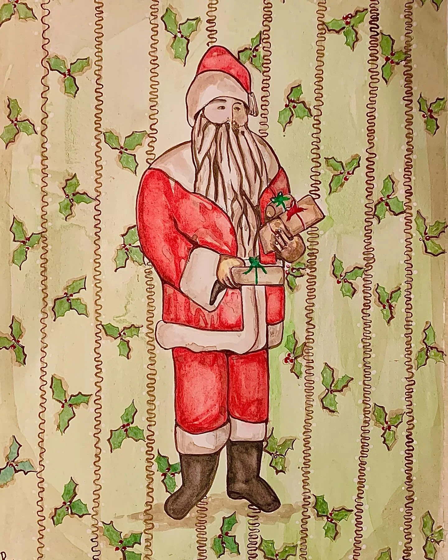 Marry Christmas!
Santa&rsquo;s Mask, watercolor.
#watercolor #merrychristmas #mask #illustration #traditionalart