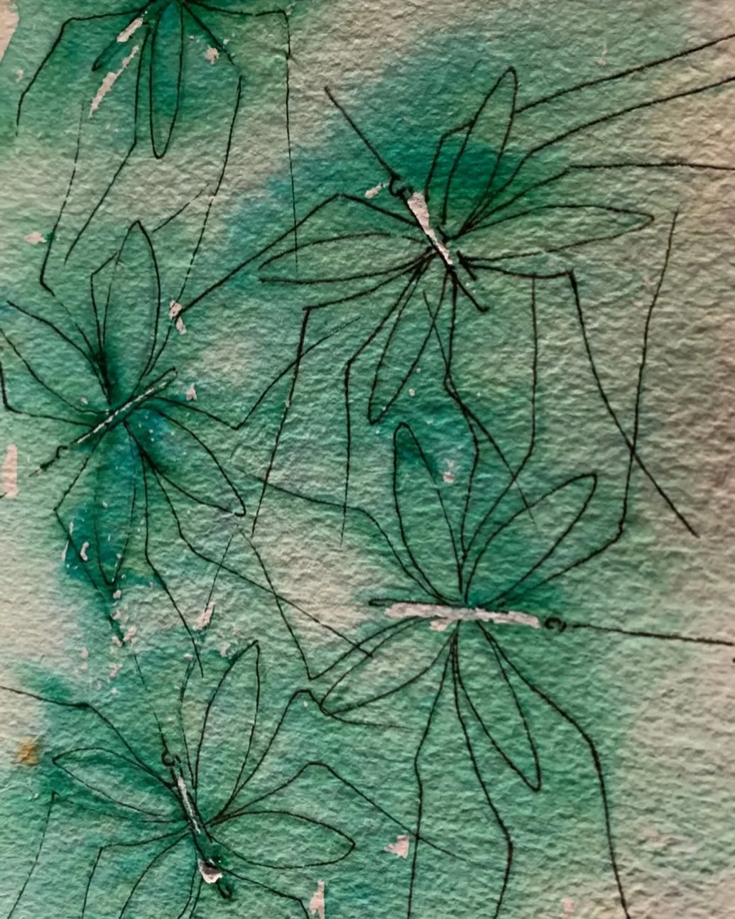 Mosquitoes, watercolor and ink, quick sketch.  They  are starting to make their appearance in the yards and gardens!  #mosquitos #summer #needlenose #bloodsuckers #watercolor #ink #quicksketch #needlenose #buzz #Jerseymosquitoes