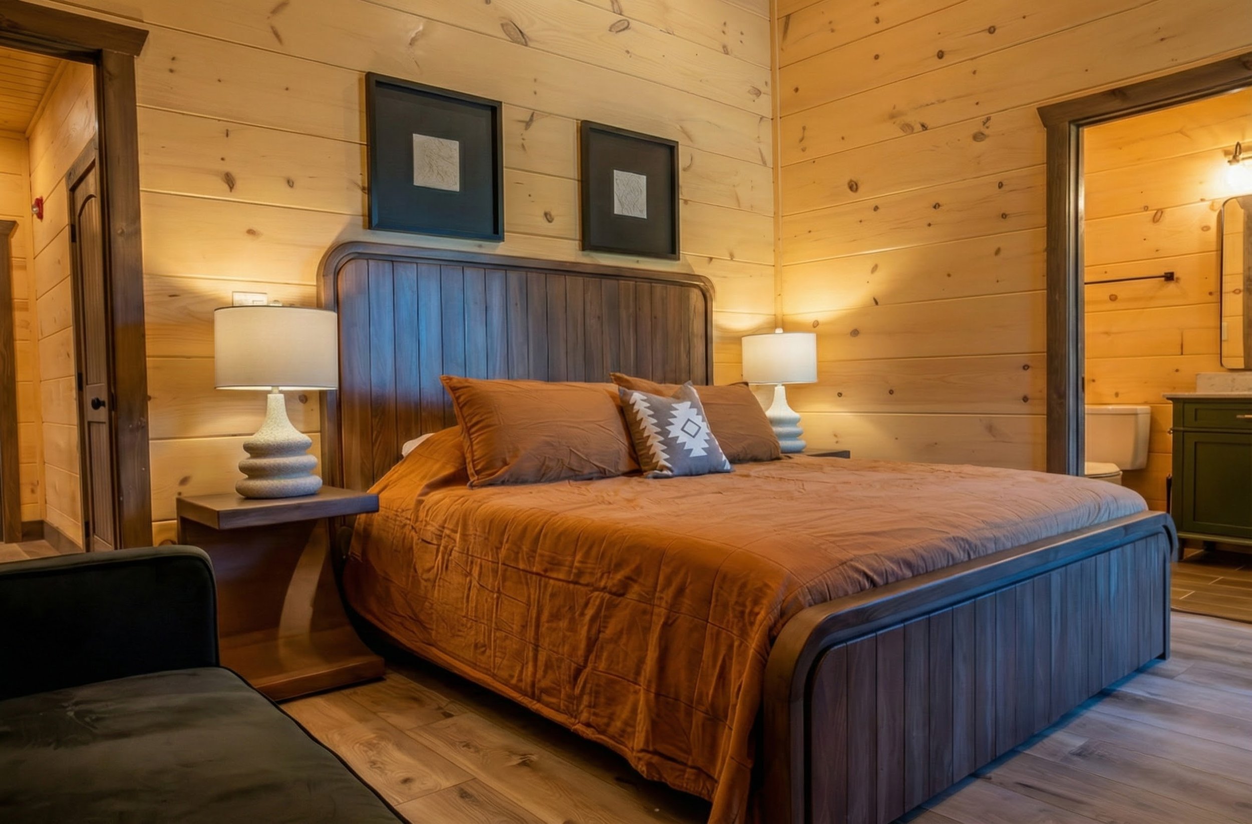 Bedroom #8  King Size Bed, w/Private En Suite Bathroom. Single Occupancy $3200 or Double Occupancy $5800  King Size Bed, w/Private En Suite Bathroom. ($1000 Deposit Due Today)