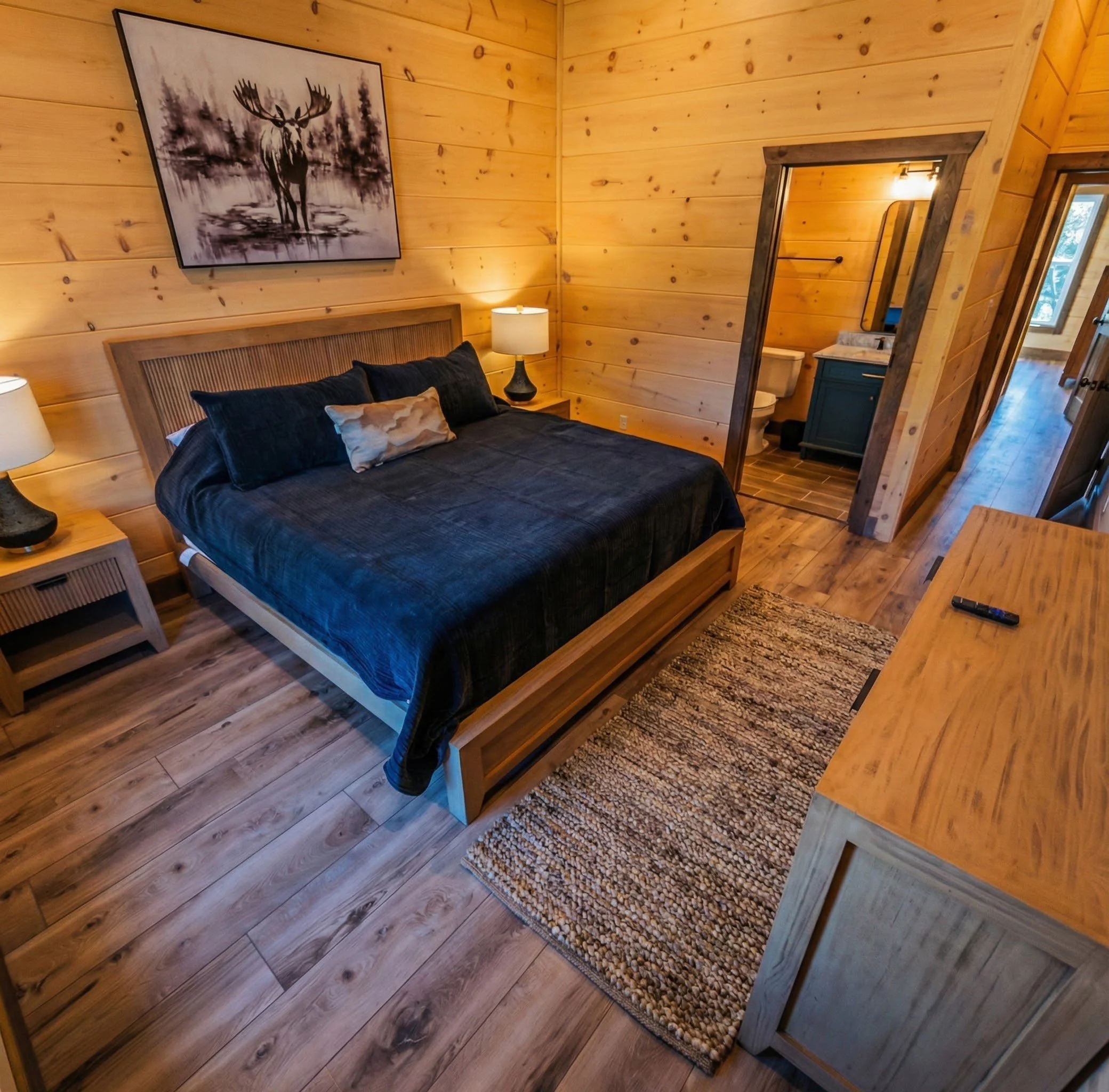 Bedroom #5  King Size Bed, w/Private En Suite Bathroom.  Single Occupancy $3200 or Double Occupancy $5800  King Size Bed, w/Private En Suite Bathroom ($1000 Deposit Due Today)