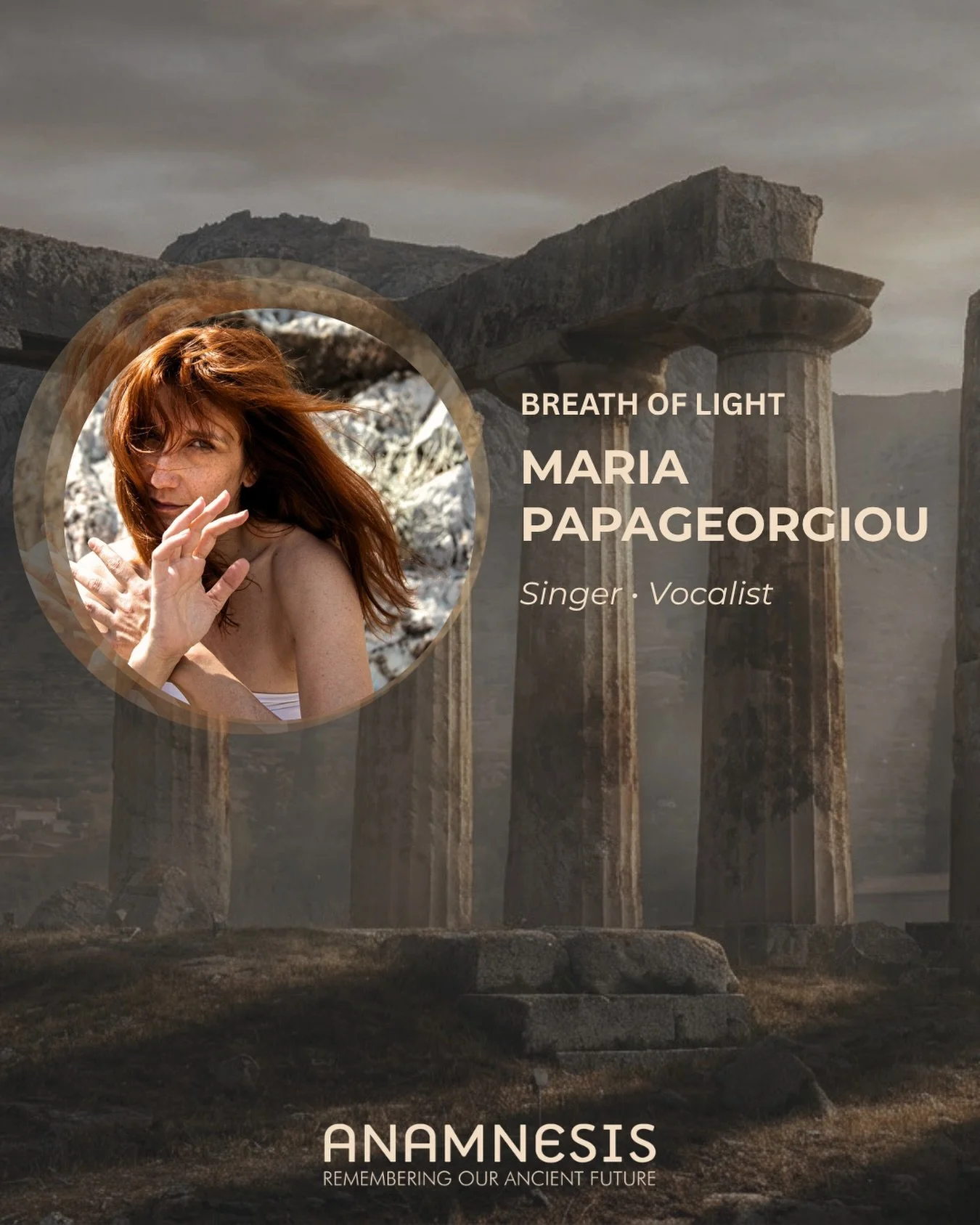 We are deeply honored to welcome @mariapapageorgiou.official once again to Breath of Light and the Anamnesis journey. Through her voice and unique artistry, she brings a profound emotional depth that resonates far beyond words. Her performance always