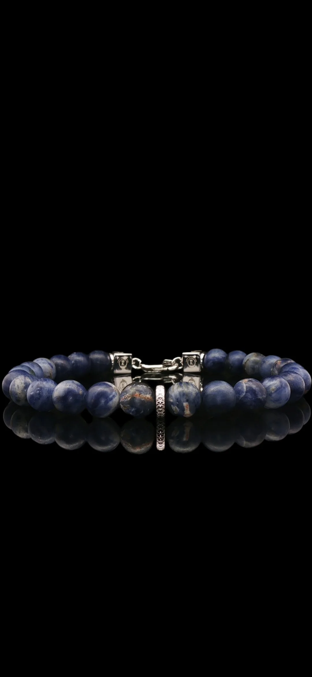 Sodalite Sterling Silver Bracelet (8mm)