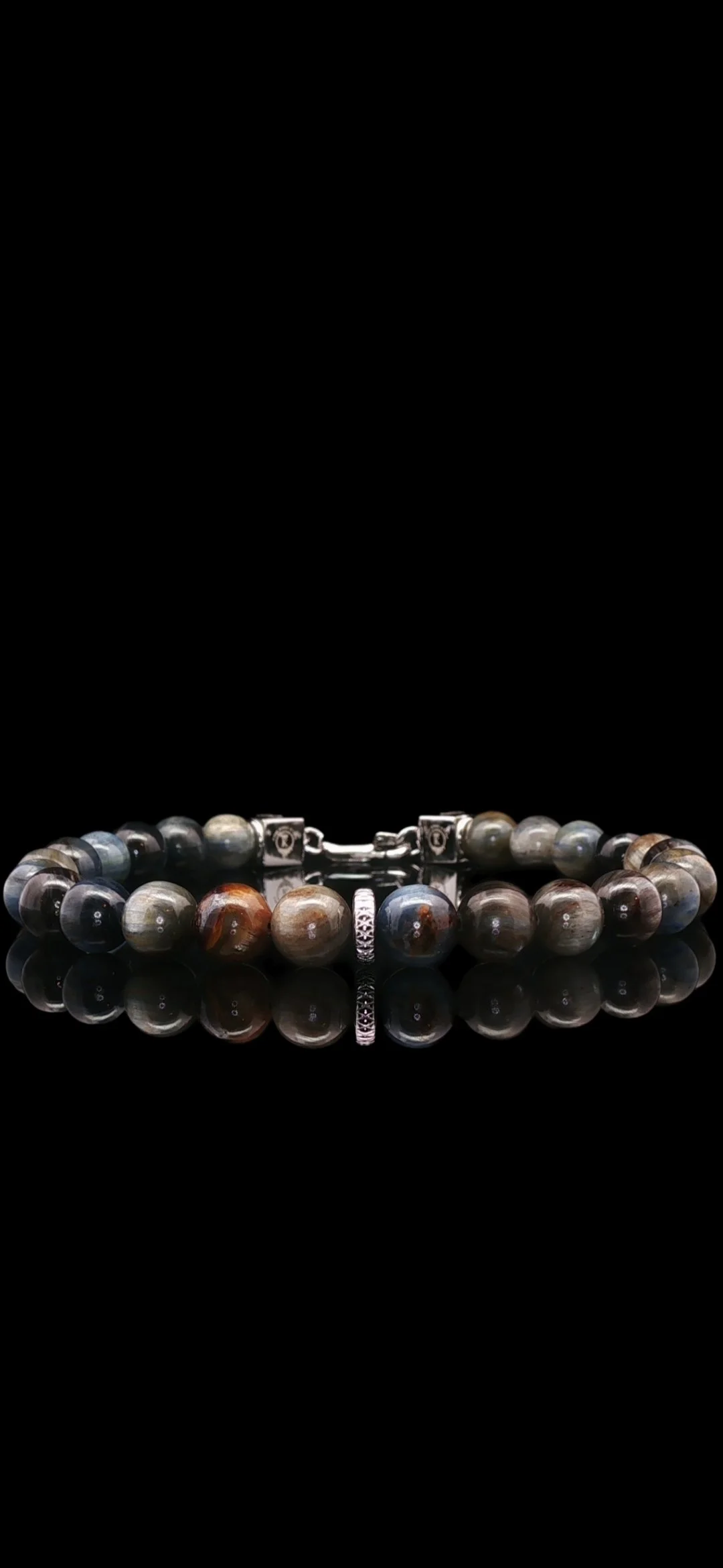 South African Kyanite Sterling Silver Bracelet (8mm)