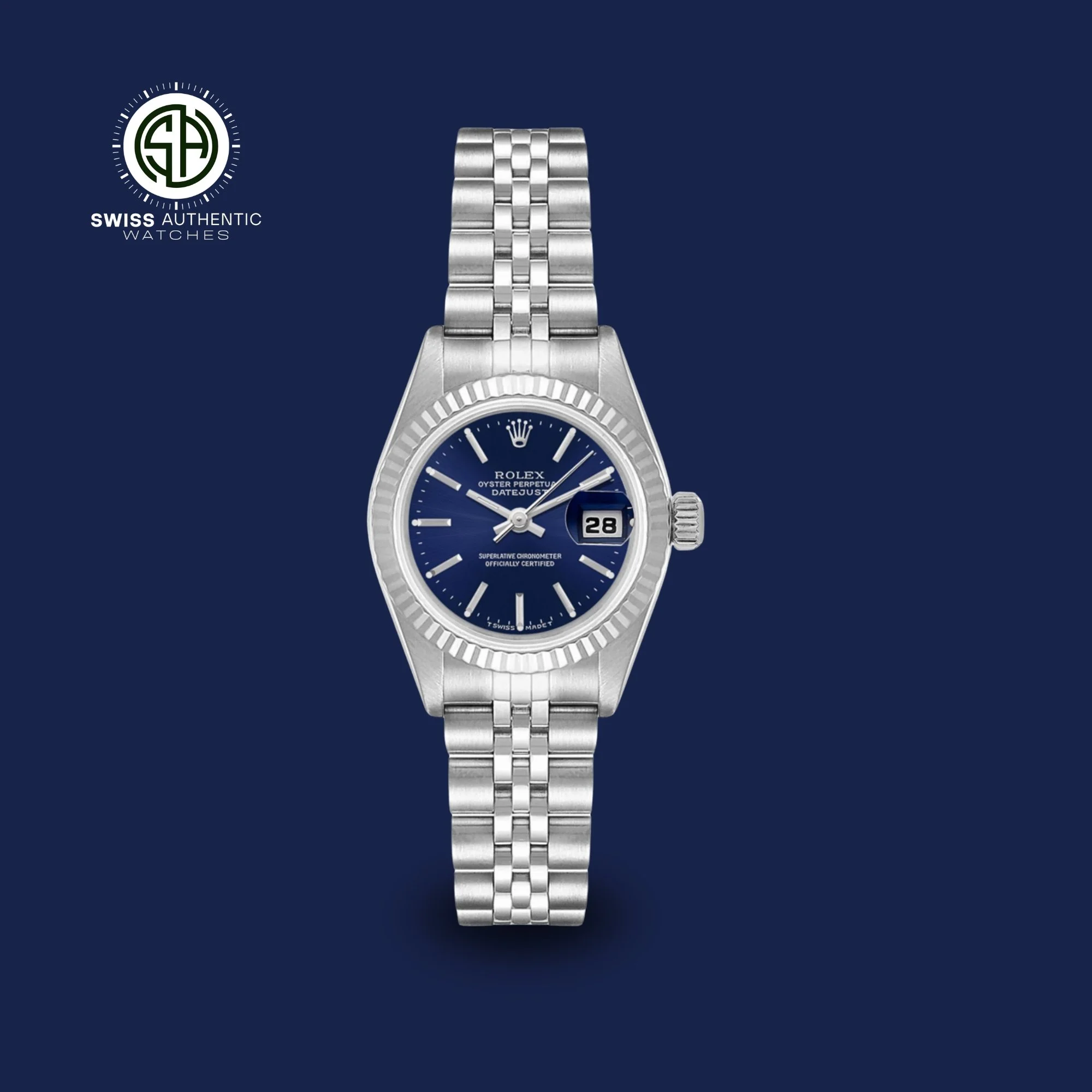 Rolex Lady Datejust 26, Blue Index Dial