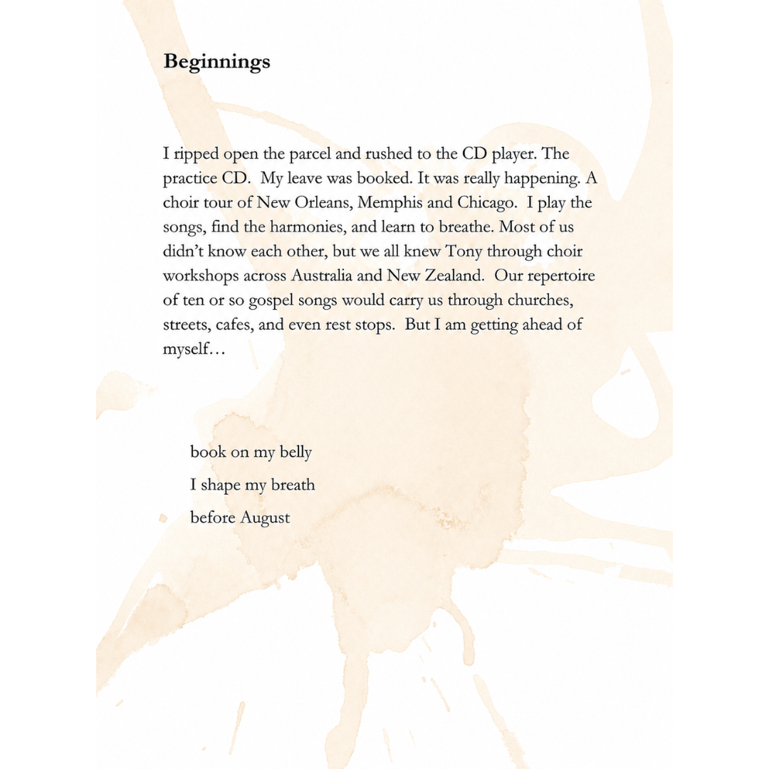 Beginnings haibun