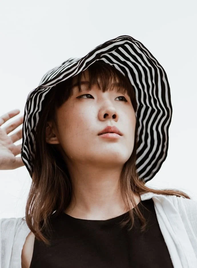 portrait with hat