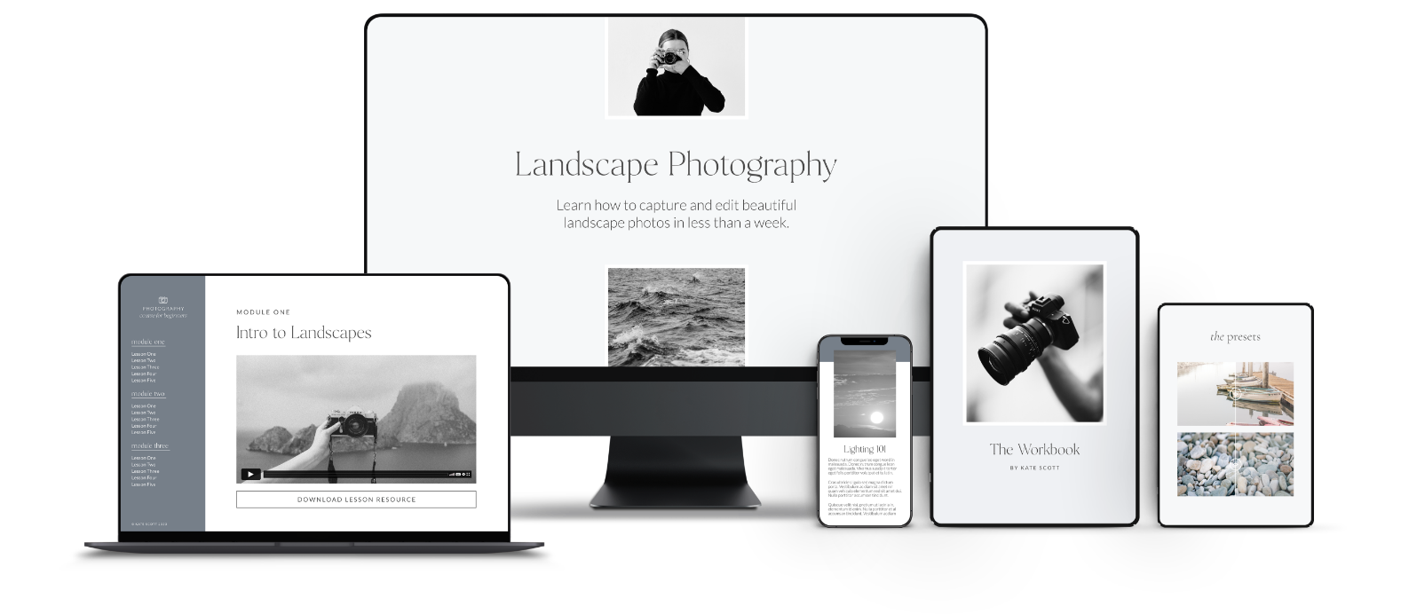 course mockup
