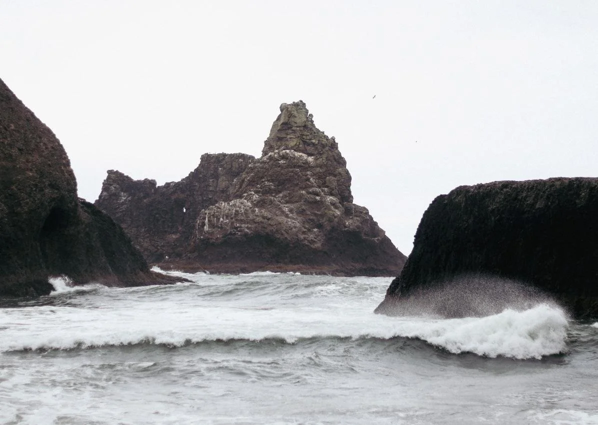 rocky ocean cove