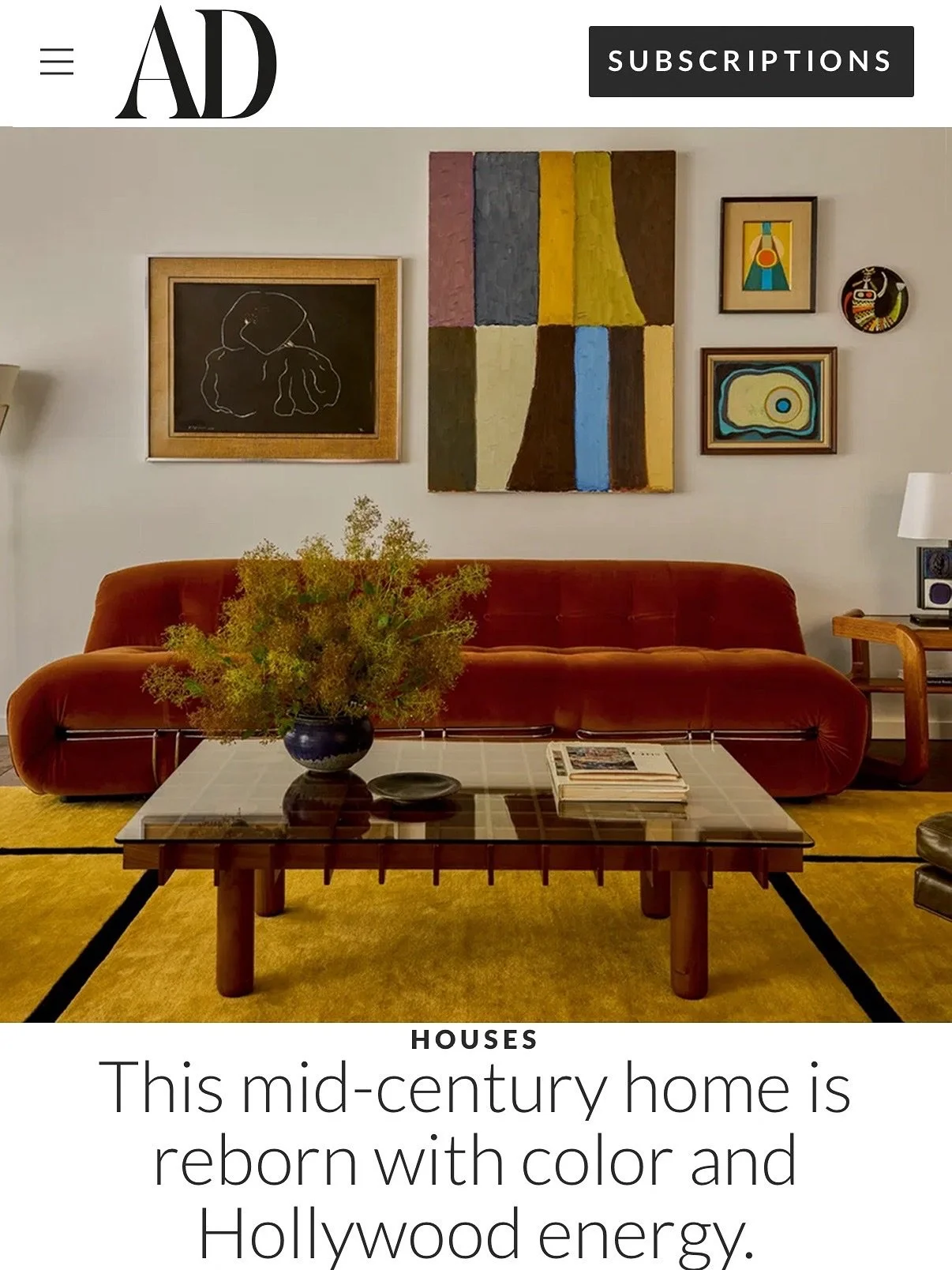 a mid-century residence reborn through color: our studio&rsquo;s first large-scale commission &mdash; and my first exploration of mid-century design &mdash; featured in @ad_italia 💥 it was a privilege to translate our clients&rsquo; creative spirit 