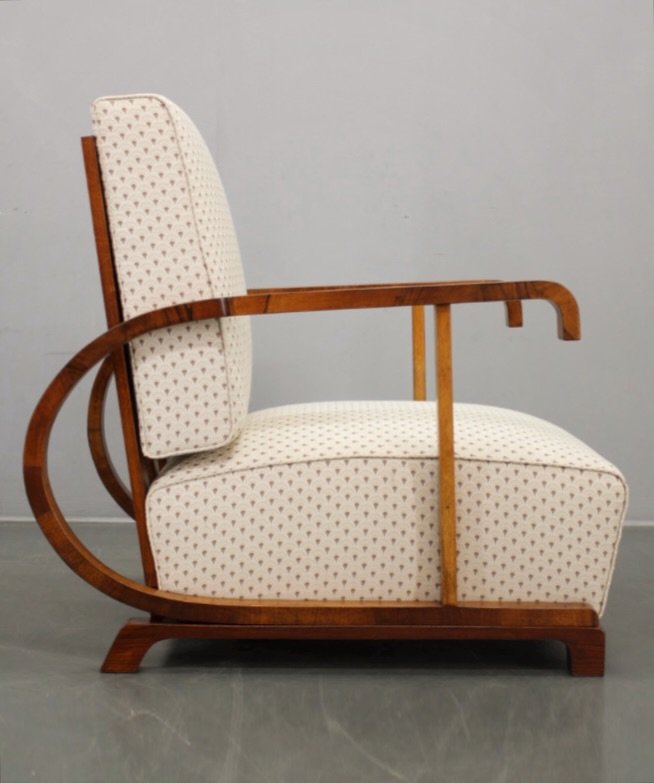 curve appeal 🌙 1930&rsquo;s art deco lounge chairs making their way from abroad to our Brentwood Cottage project