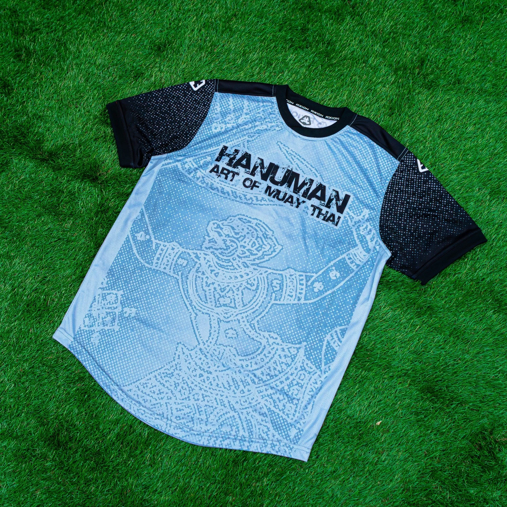 Custom shirts designed and created for @hanumanthaiboxingclub 🥊

A bold design featuring the Hanuman branding front and back, finished with AXION performance fabric built for training, movement, and durability. 🫡