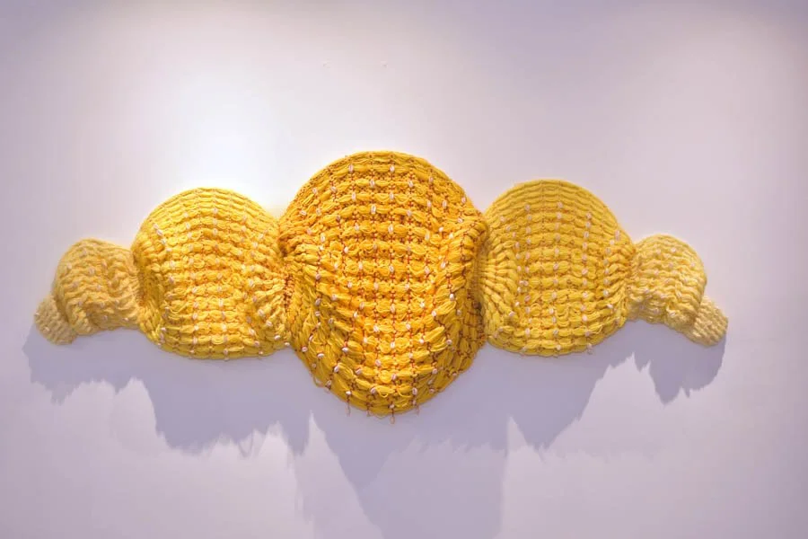Katrina Coombs (Jamaican, 1986-)
Armour of the Other, 2020
hand woven mixed fibers and cowrie shells
116.8 x 195.5 cm (46 x 77 in)
Courtesy of the Artist