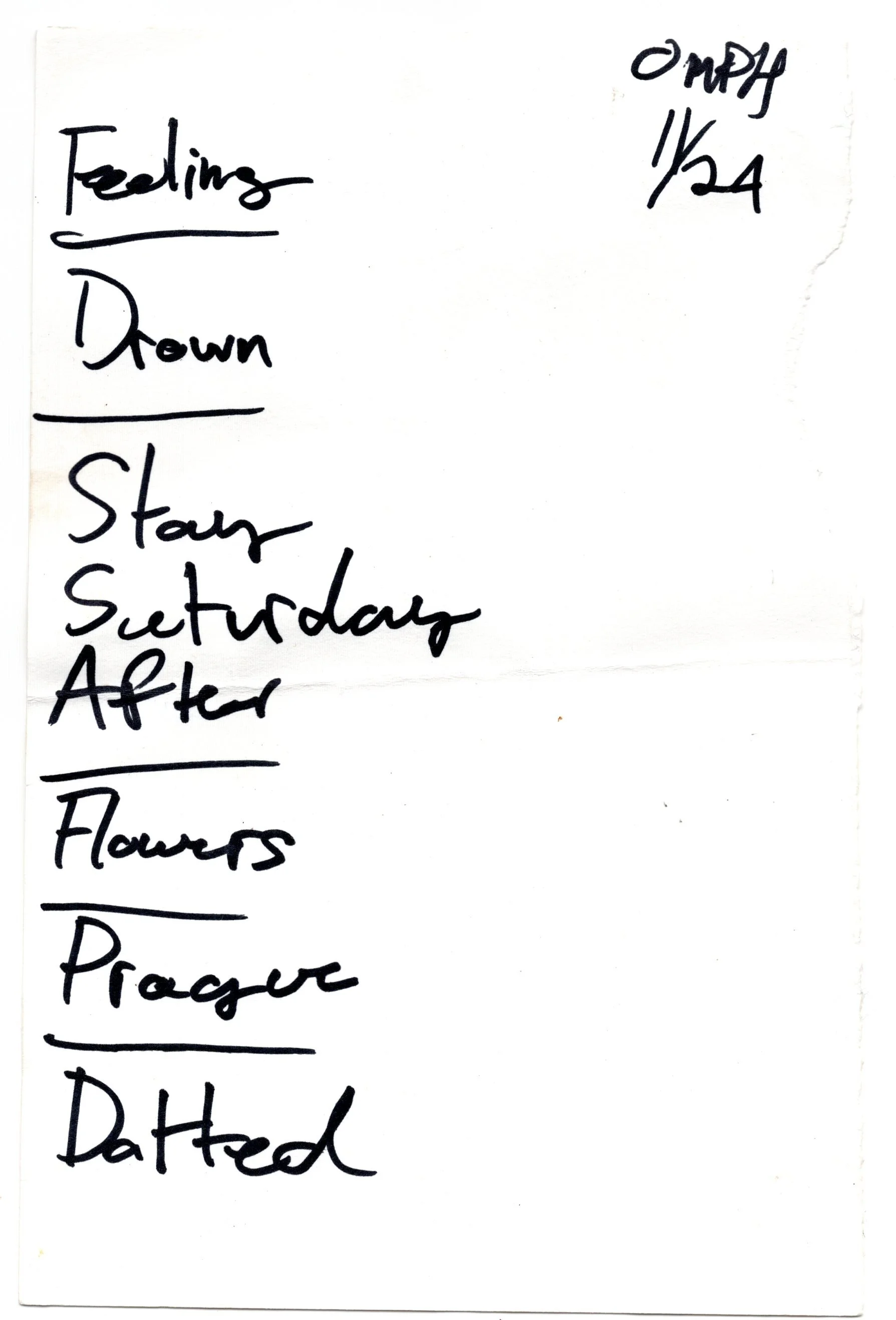 0mph Setlist