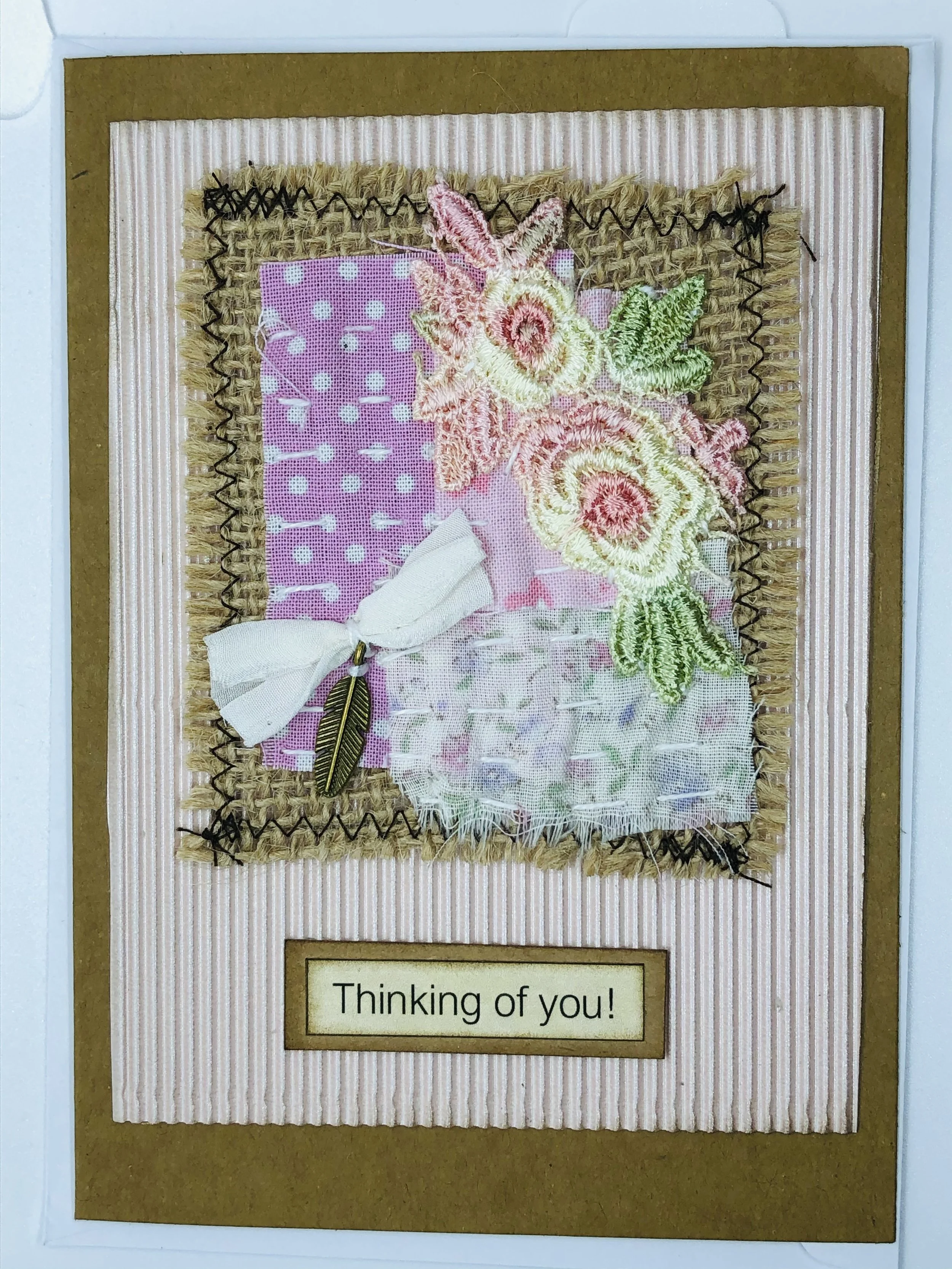 Handmade Card - Slow Stitch Embellishment