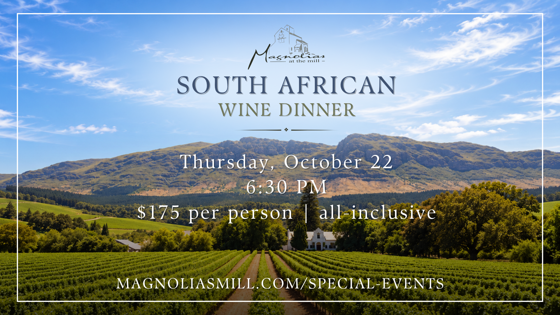 South African Wine Dinner