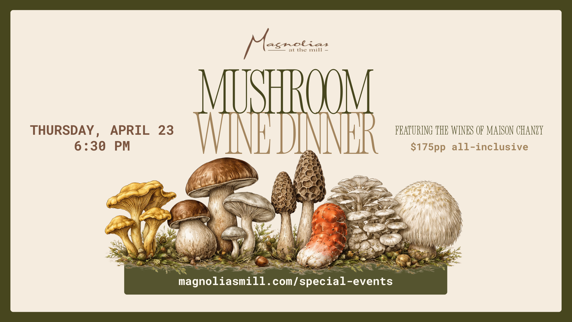 Mushroom Wine Dinner