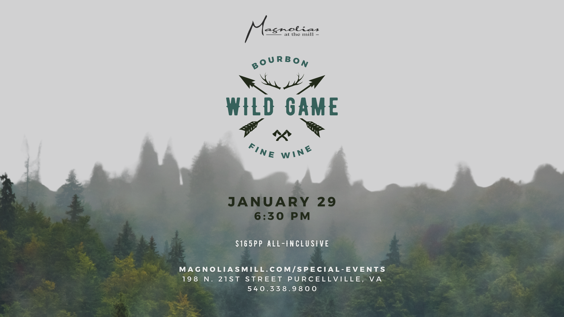 Wild Game, Bourbon & Fine Wine Dinner
