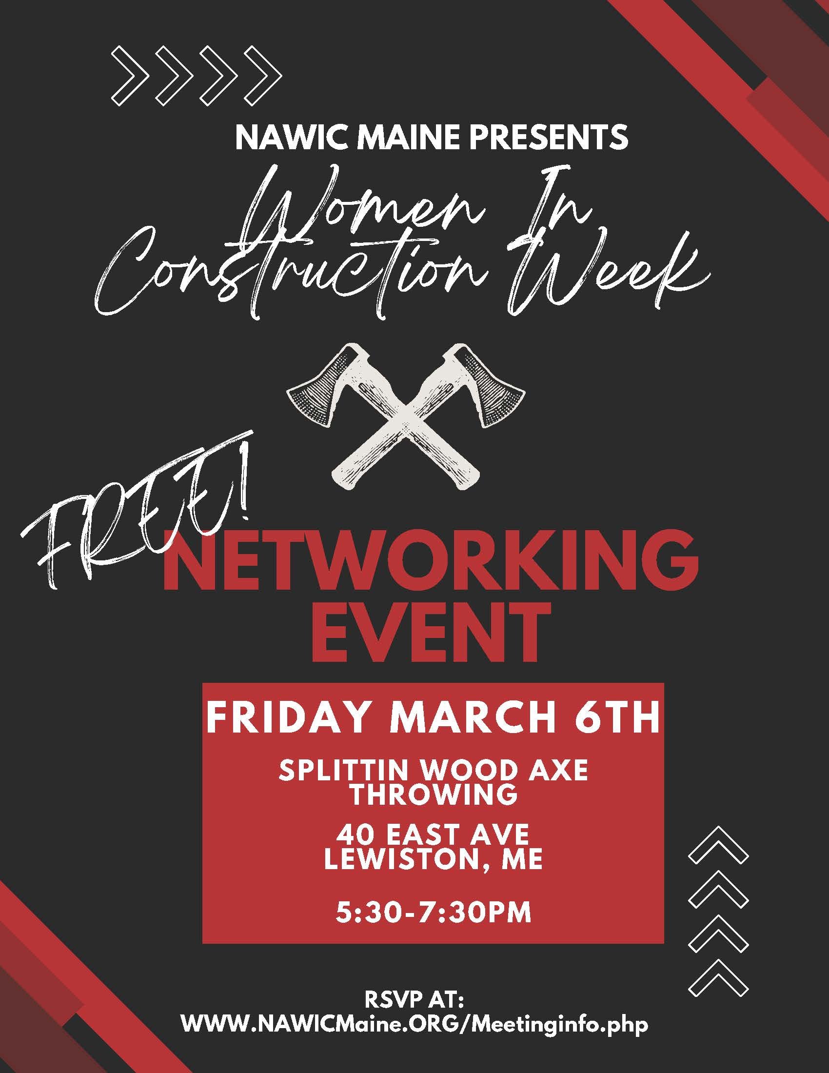 NAWIC Maine Women in Construction Week Free Networking Event