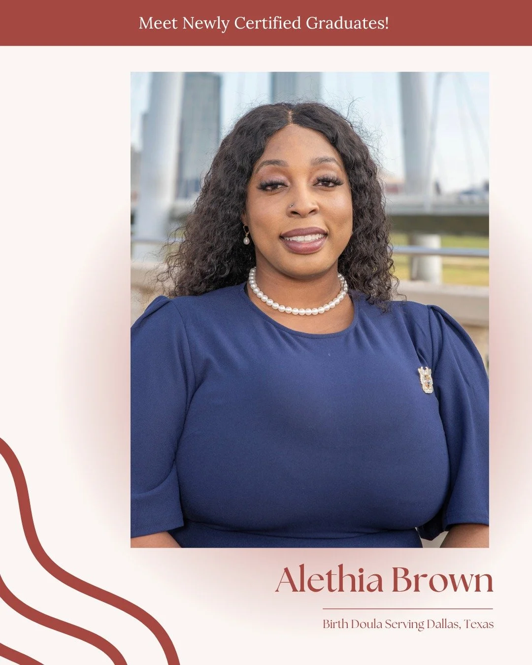We’re thrilled to welcome Alethia Brown to the DNT Network! πΈ Alethia is a newly certified Birth Doula serving families in Dallas, Texas — bringing poise, strength, and heartfelt dedication to every birth she supports.
She empowers birt