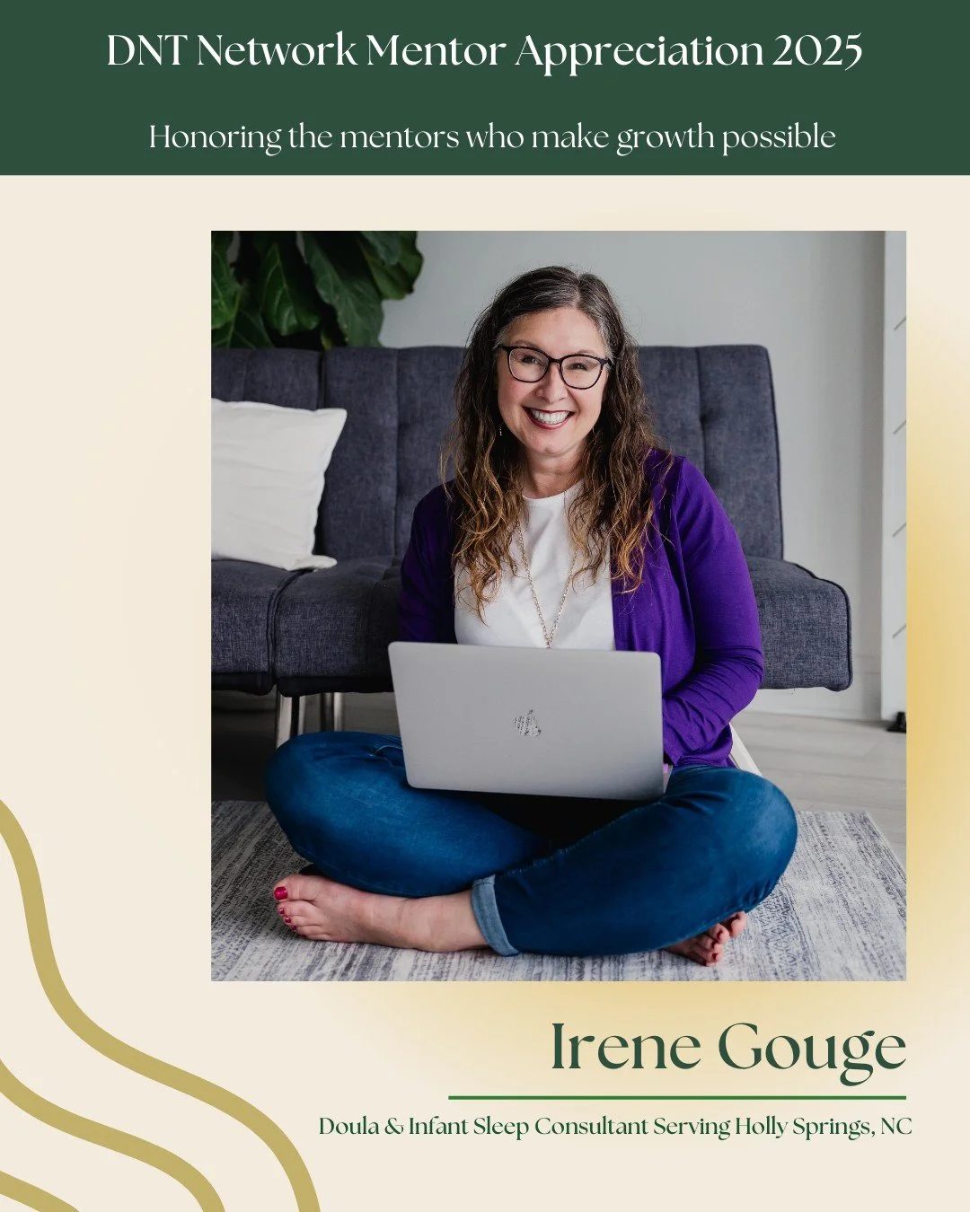 ✨ Mentor Appreciation Spotlight ✨ We&rsquo;re grateful to recognize Irene Gouge, one of our DNT Network mentors. Through thoughtful interview conversations, practical insight, and steady encouragement, Irene supports students as they grow into confid