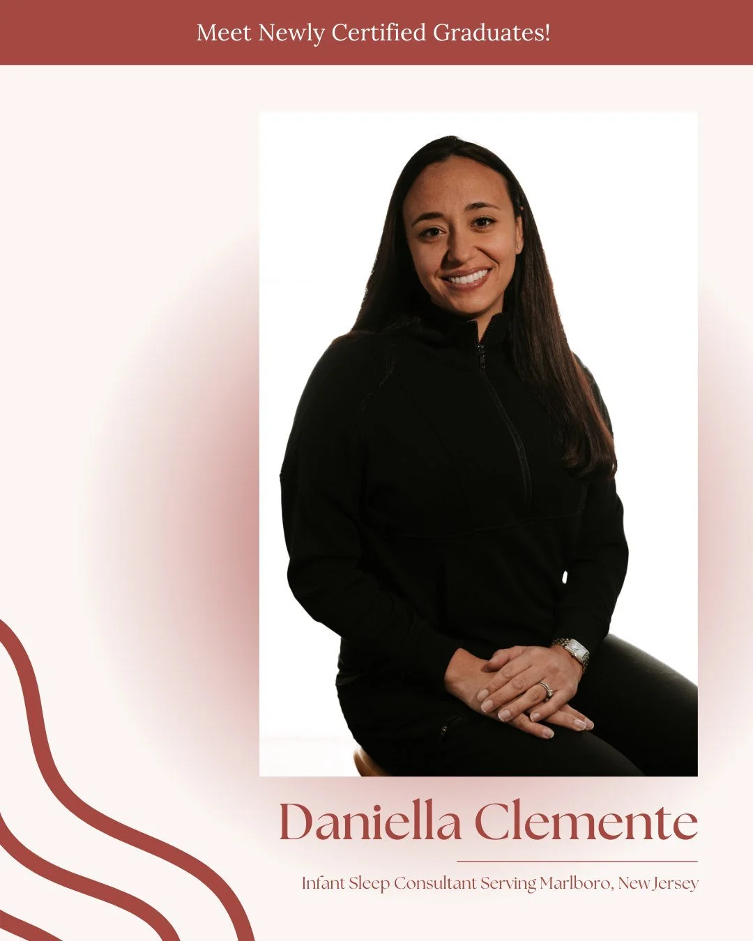 Let&rsquo;s celebrate Daniella Clemente&mdash;our newest certified Infant Sleep Consultant serving families in Marlboro, New Jersey! 

Daniella brings both heart and expertise to her work, empowering parents with gentle, evidence-based sleep strategi