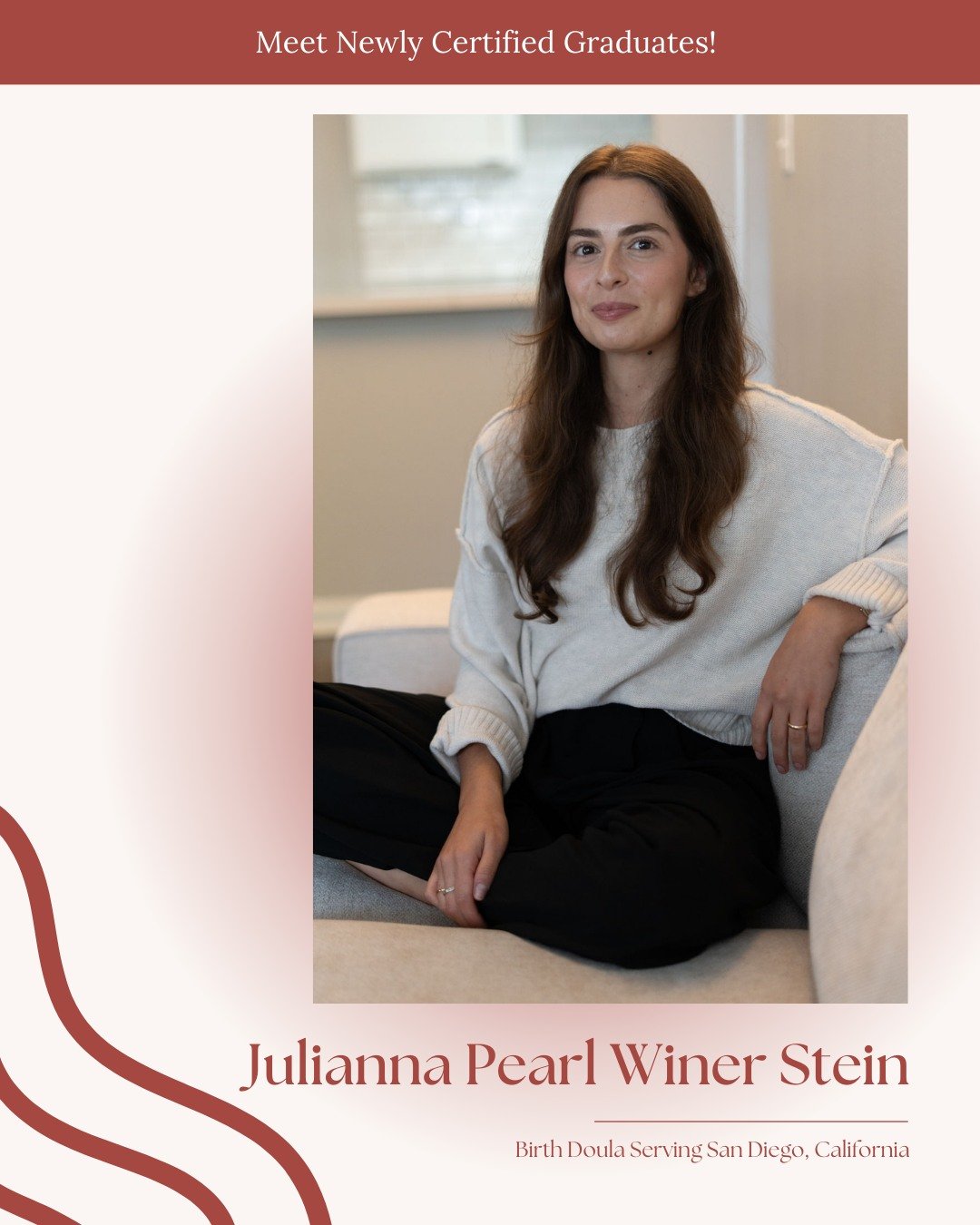 Meet Julianna Pearl Winer Stein, a newly certified Birth Doula now serving the San Diego, California area! @stonefertility 

Julianna brings a deep sense of calm, confidence, and respect to every birthing space she enters. Her approach is grounded in