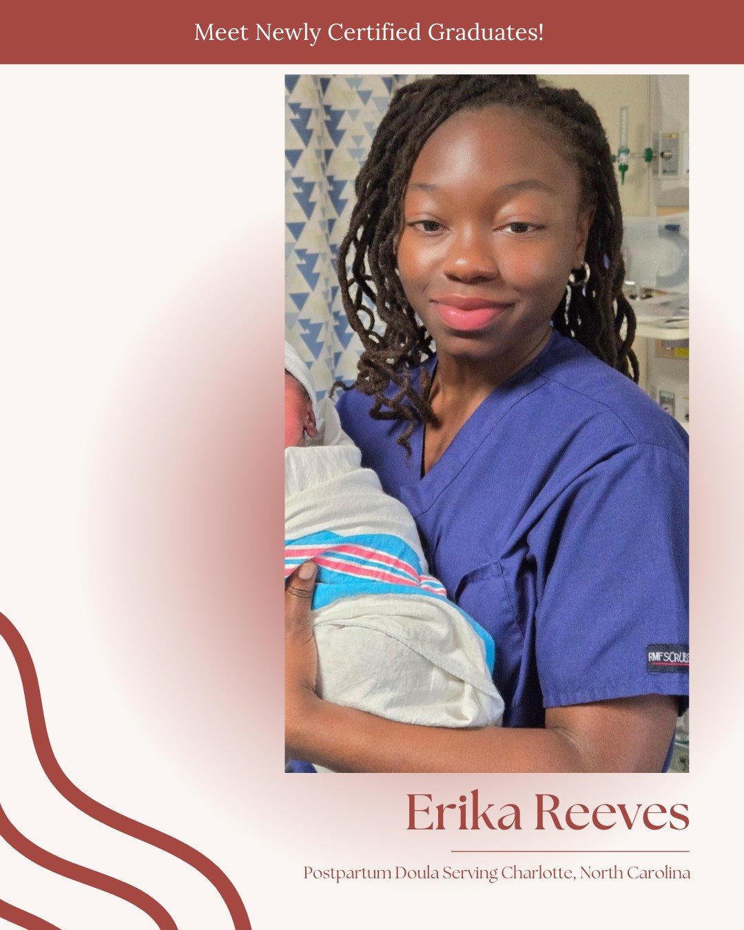 We&rsquo;re thrilled to introduce Erika Reeves, a newly certified Postpartum Doula now serving families in Charlotte, North Carolina. @birthworkersusa 

With deep compassion and calm confidence, Erika supports families during the precious and often c