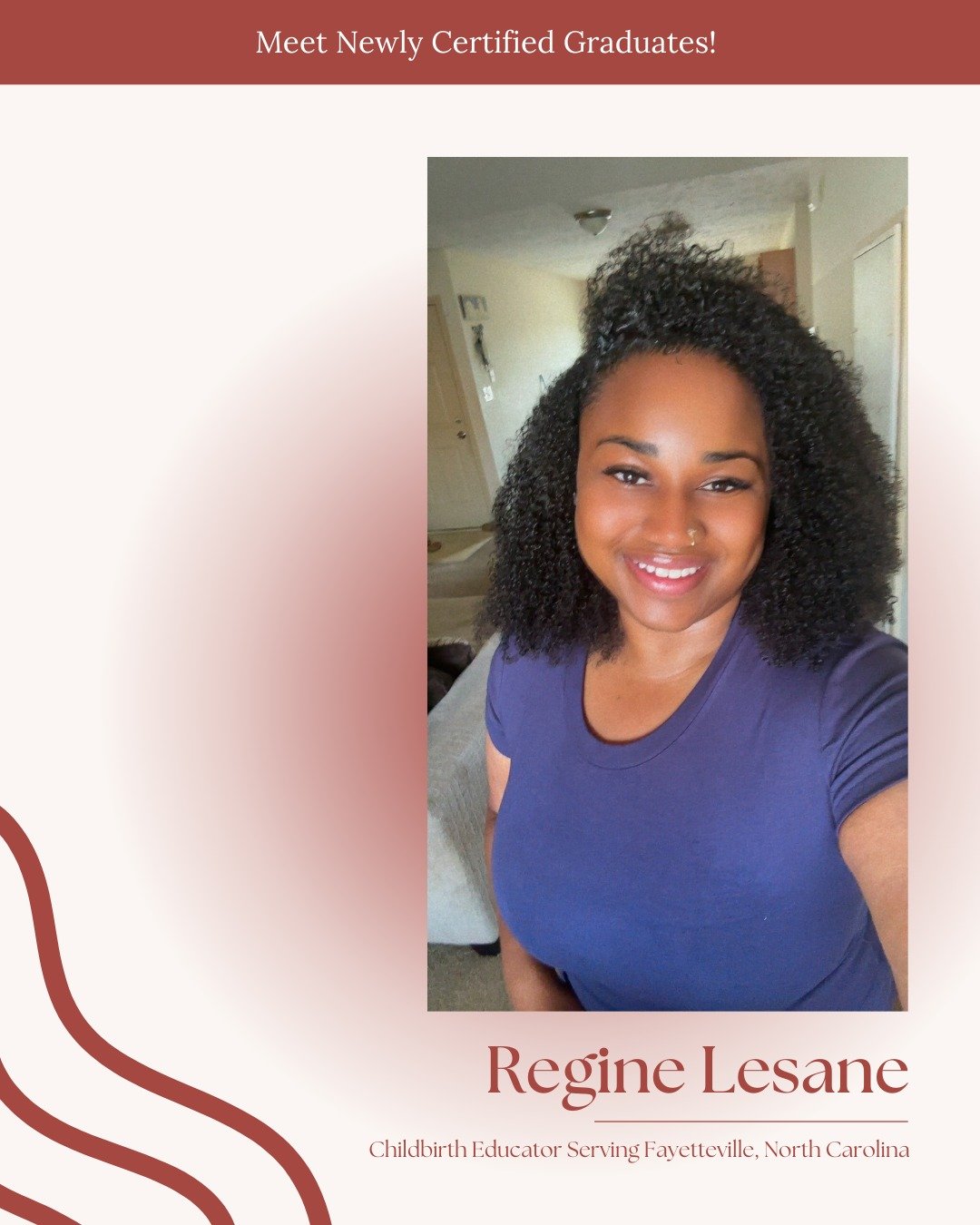 Meet Regine Lesane, one of our newest Certified Childbirth Educators! ✨ @a.mothers.helper 

Based in Fayetteville, North Carolina, Regine is passionate about helping expectant families feel informed, confident, and empowered as they prepare for birth